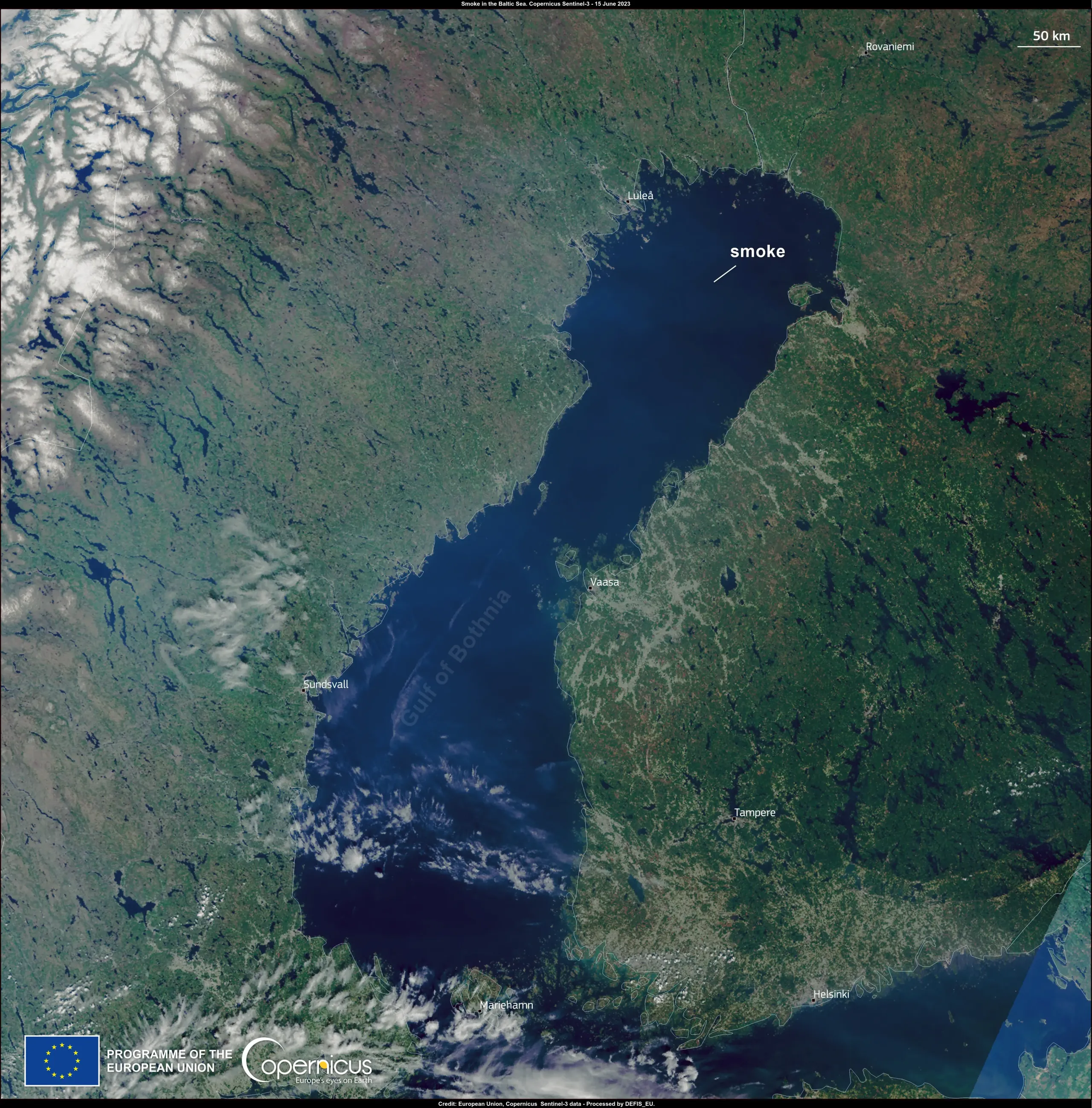 Smoke from Québec wildfires reaches the Baltic Sea