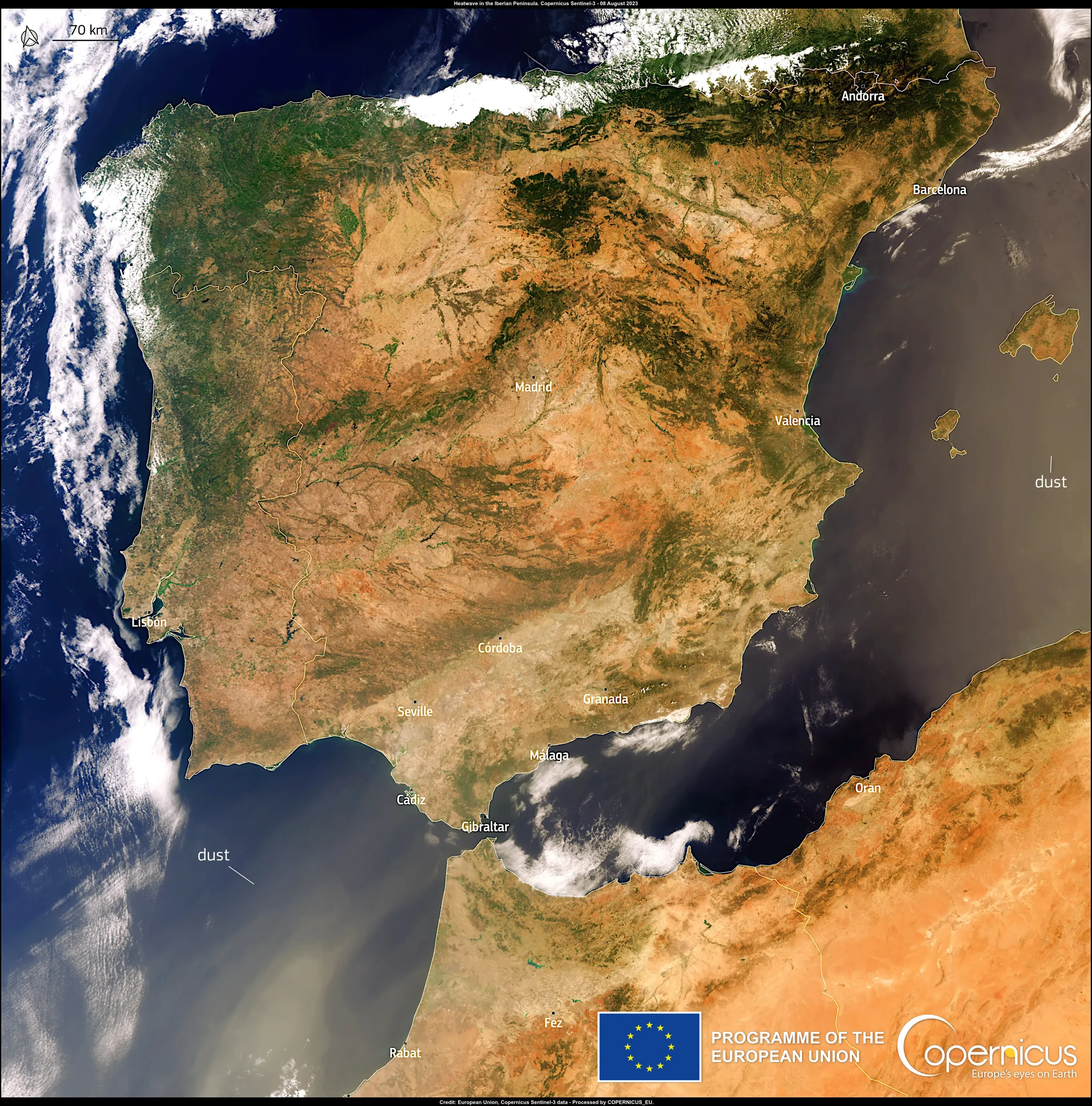 Spain affected by the third severe heatwave of this summer