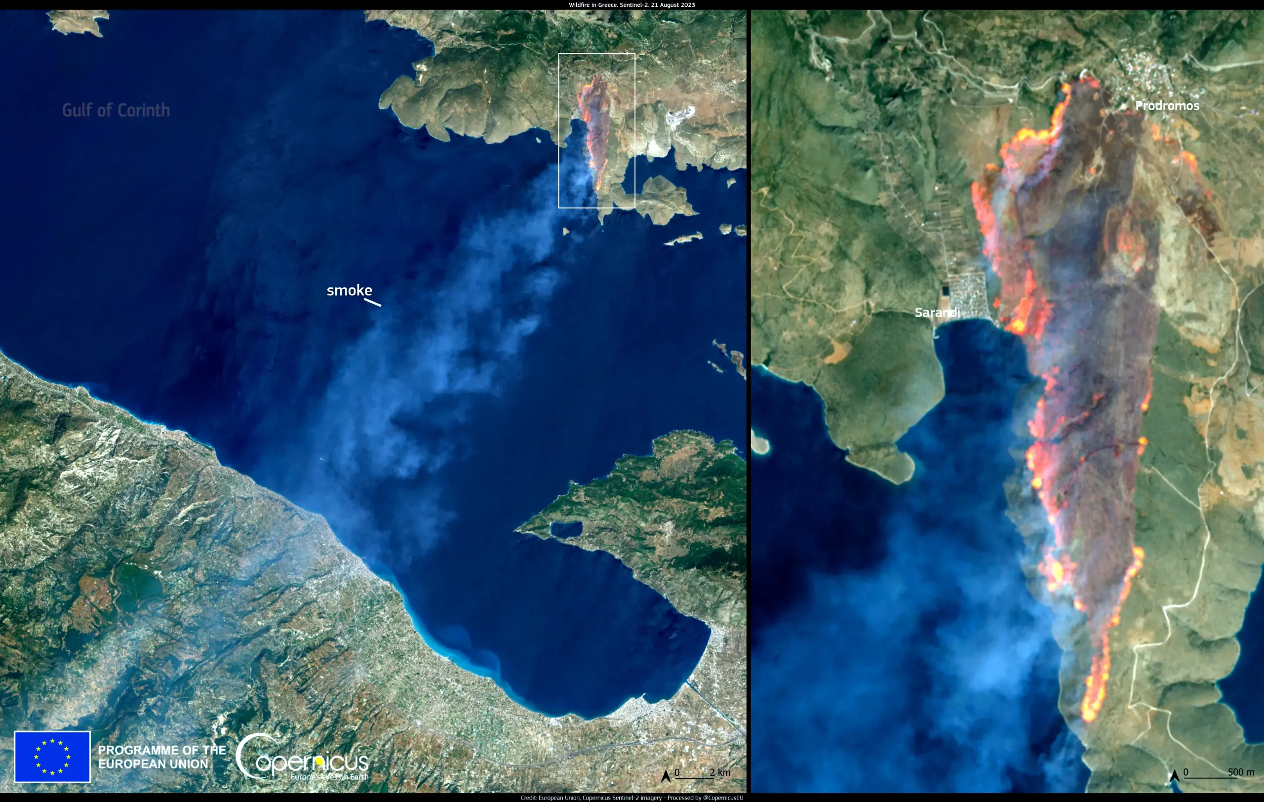 Major fires are burning in Greece