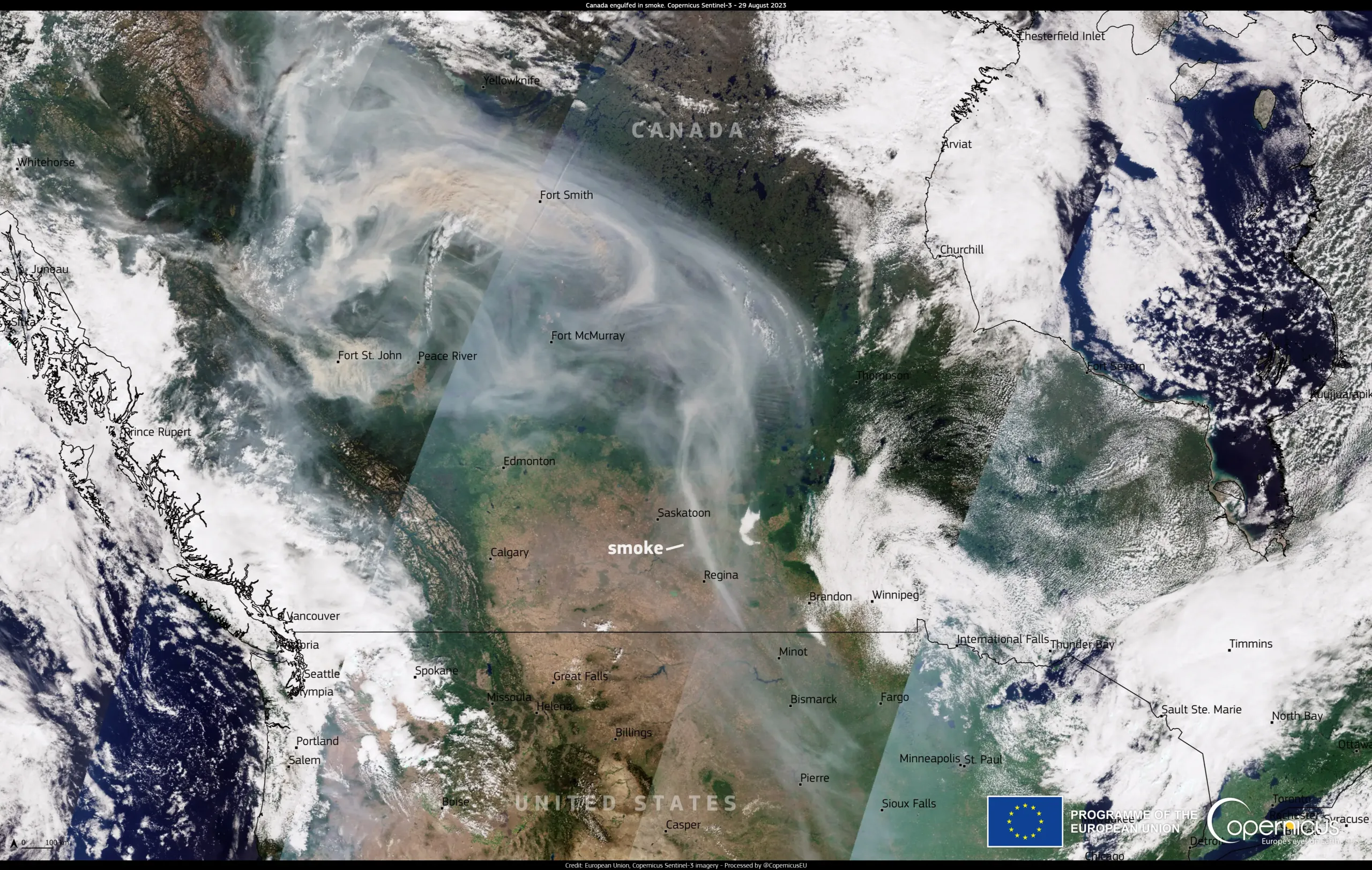 Western Canada engulfed in smoke