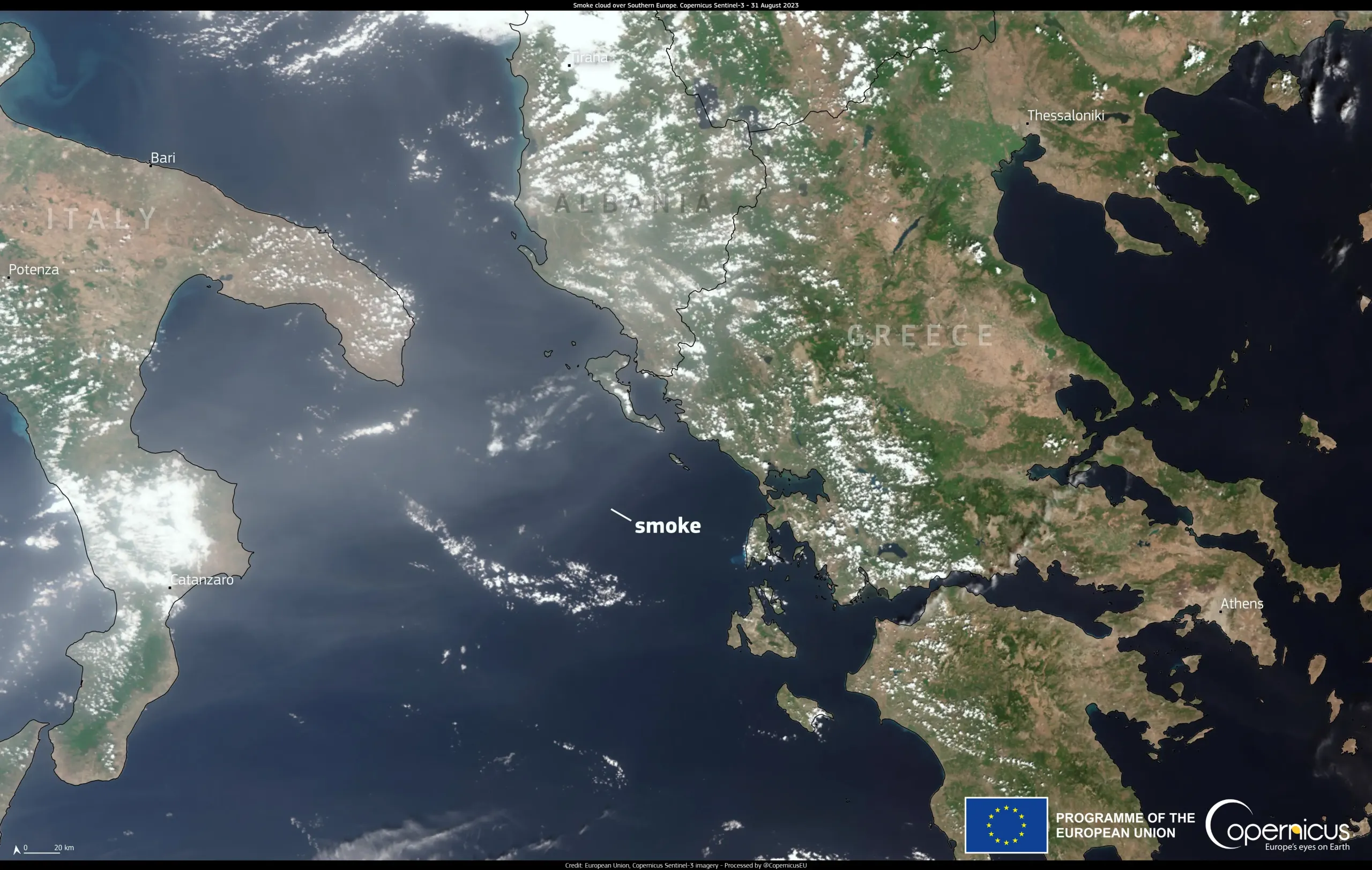 The smoke from Canadian fires has reached the Mediterranean Basin