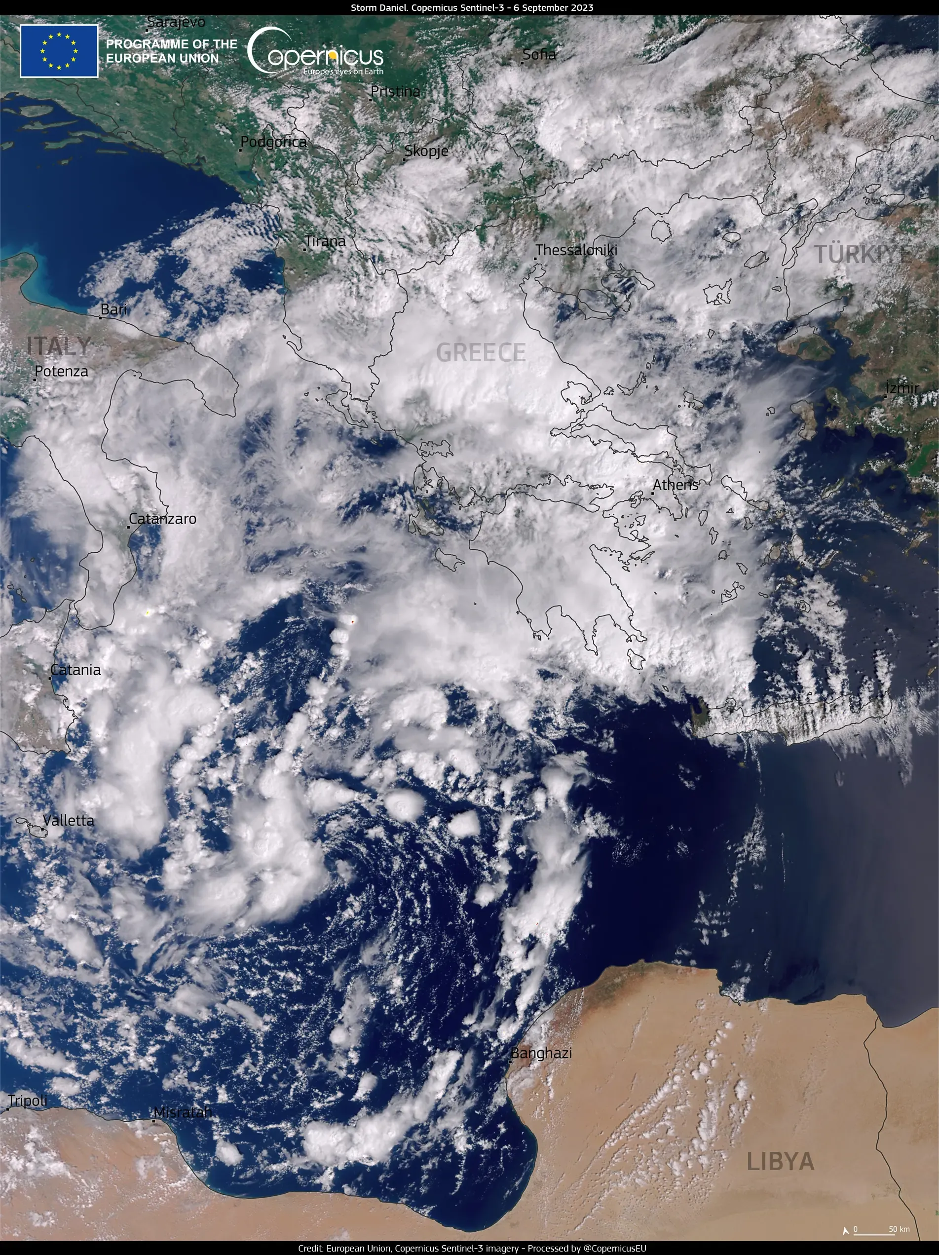 Storm Daniel hit Greece, Bulgaria and Türkiye