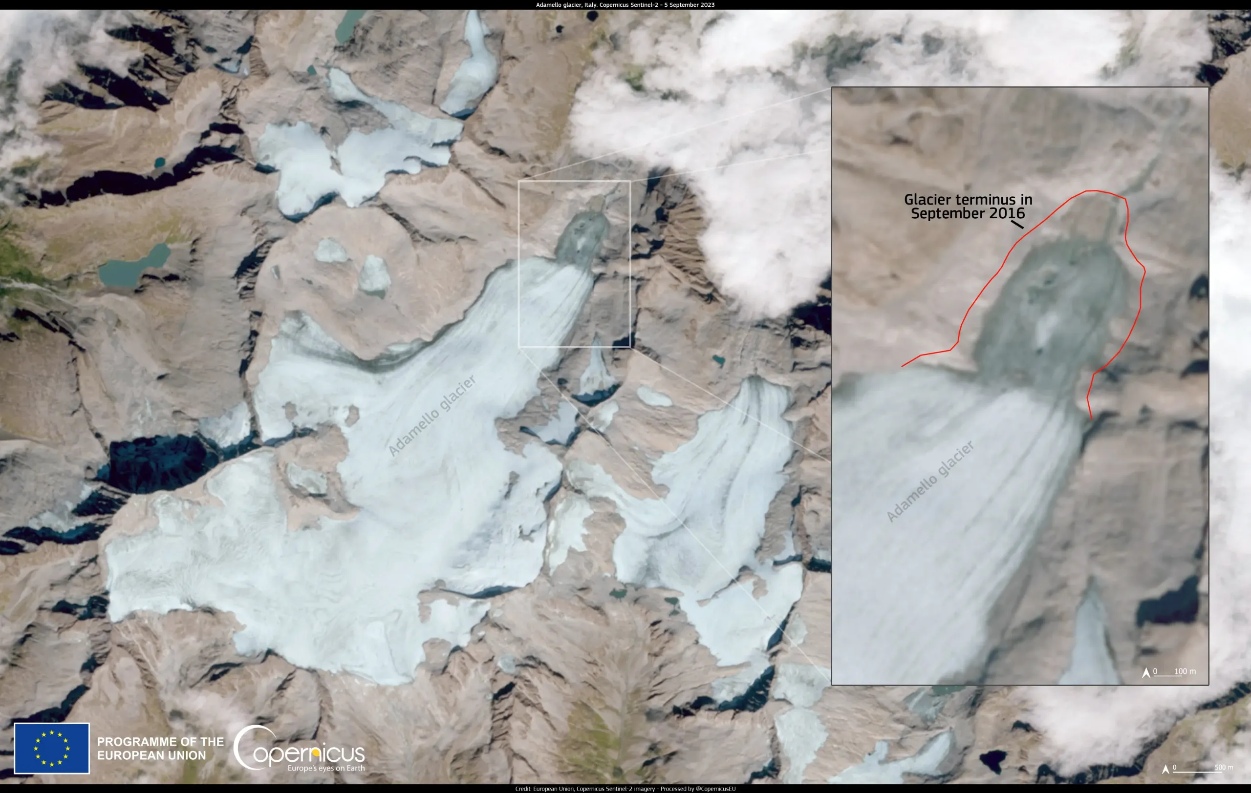 Scientists predict the total melting of Italy's Adamello glacier in the next 50 years