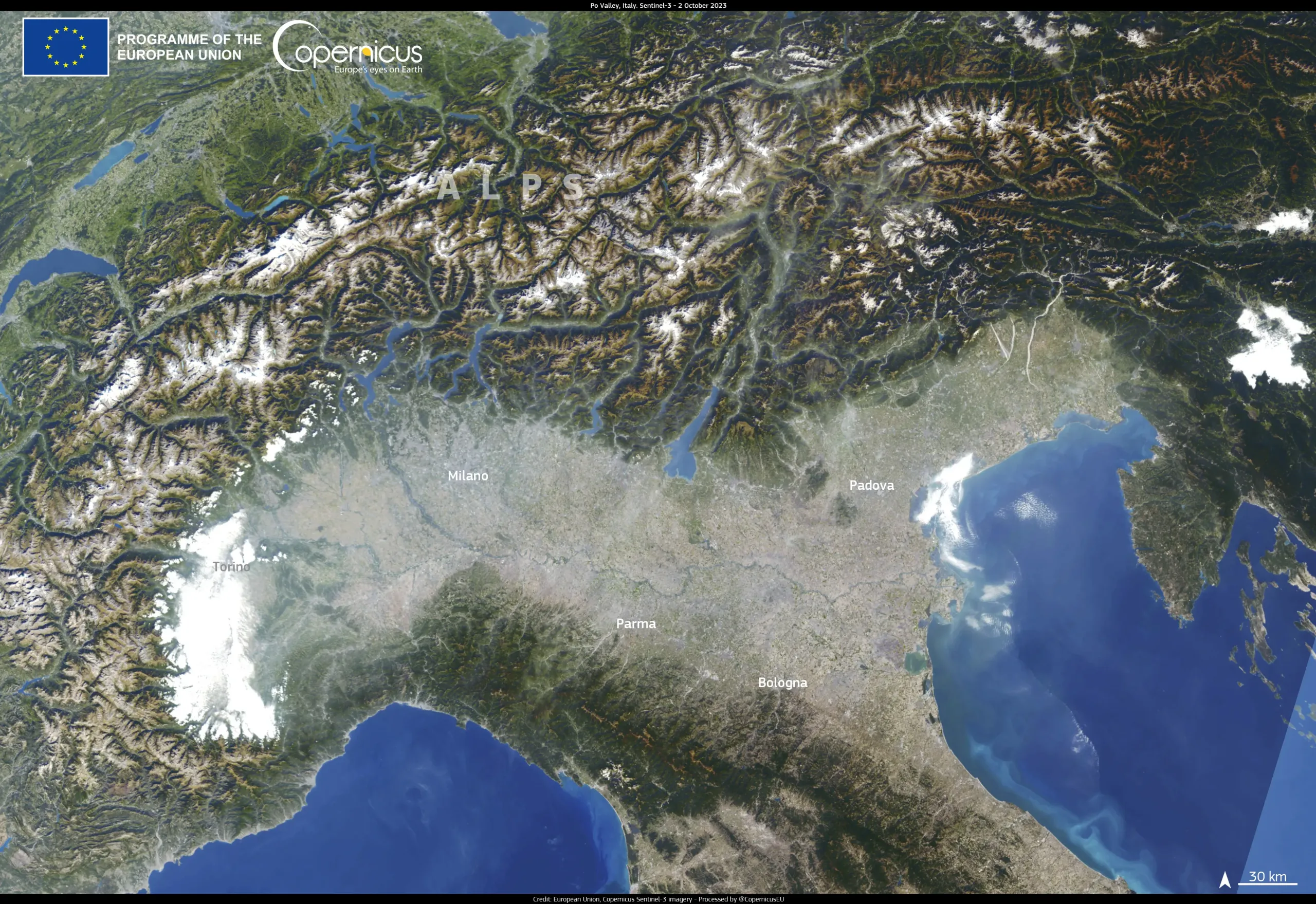 A veil of haze over northern Italy and air quality issues