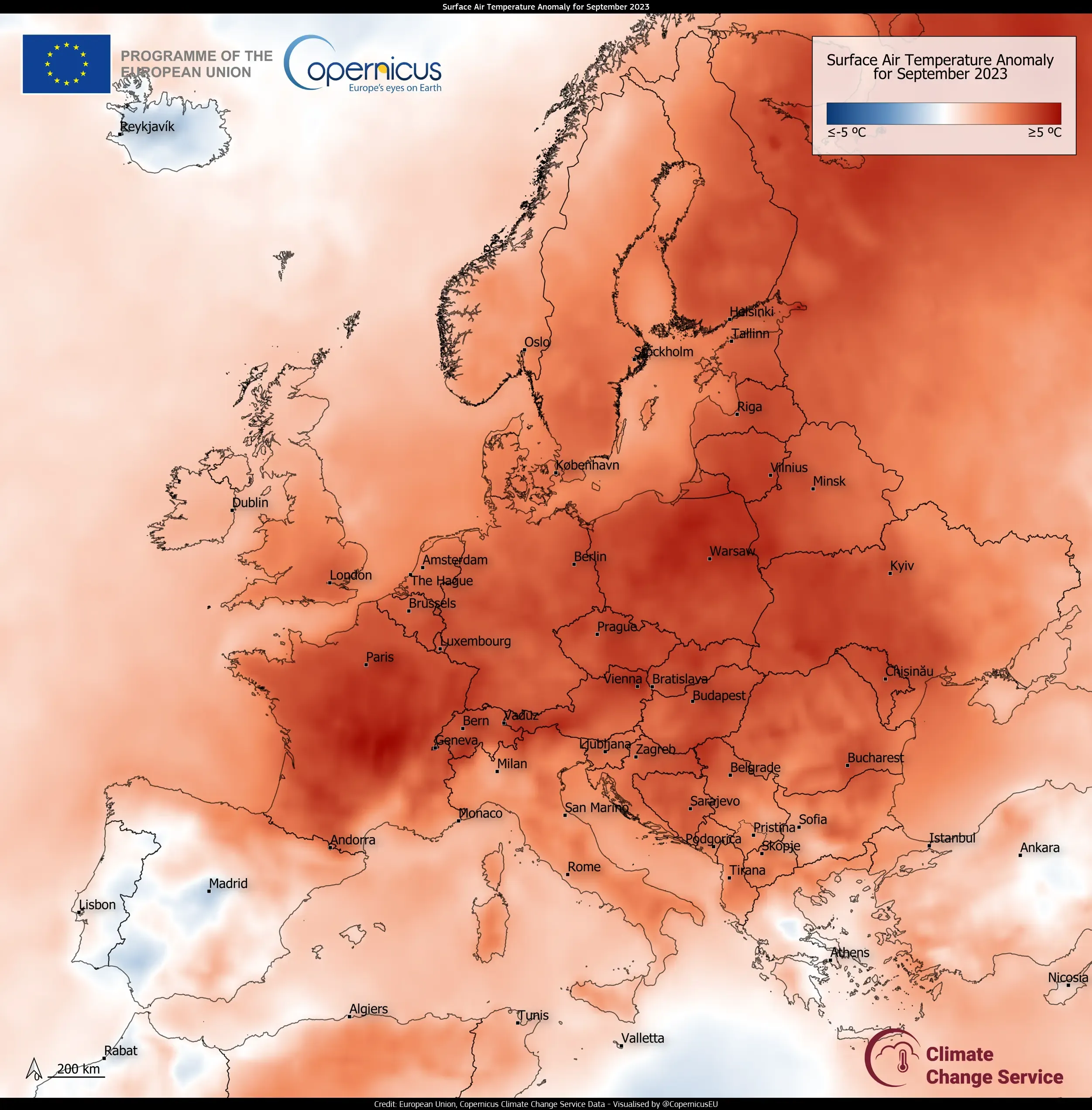 September 2023, the warmest September on record