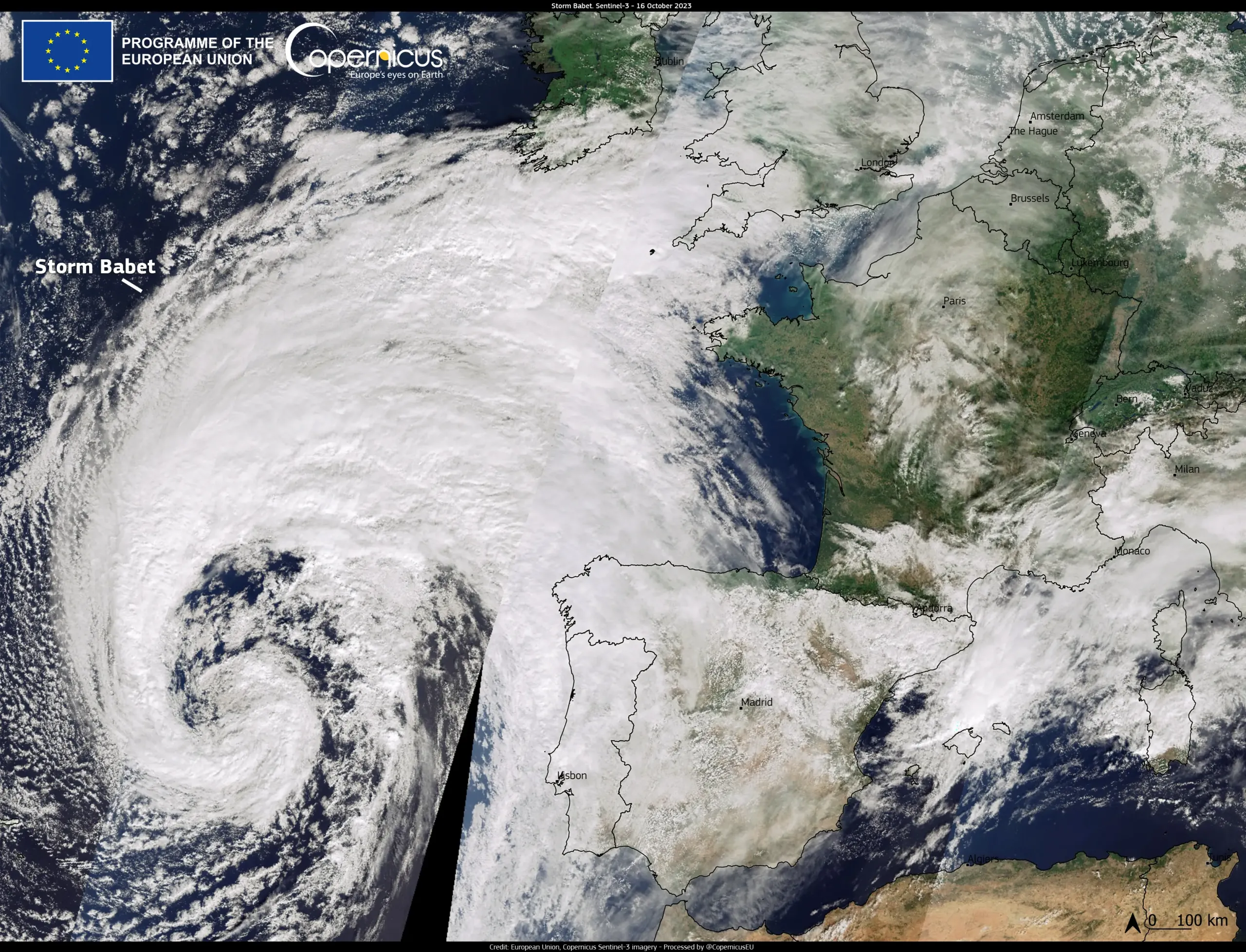 Storm Babet moving towards the British Isles