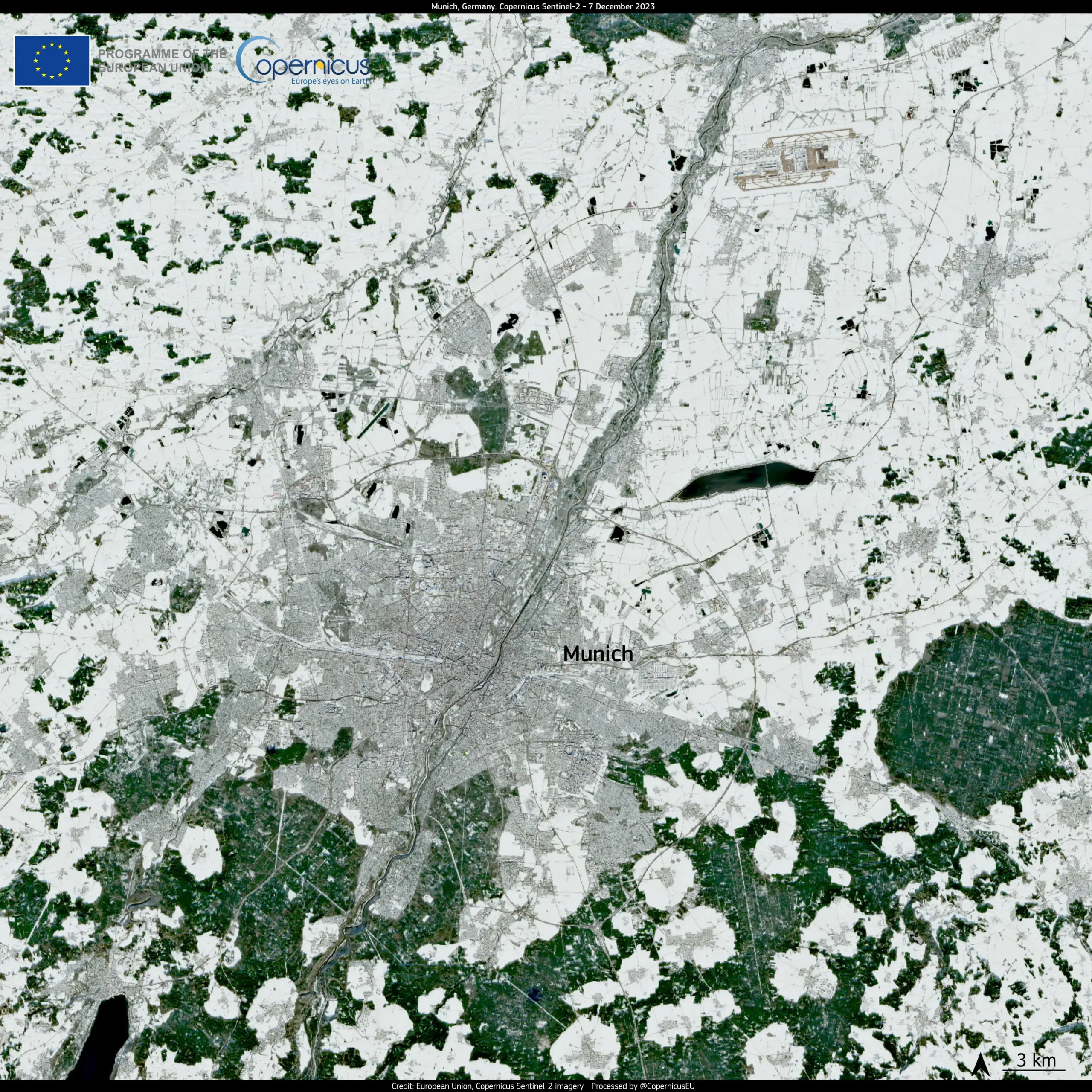 Historical snowfall in Munich