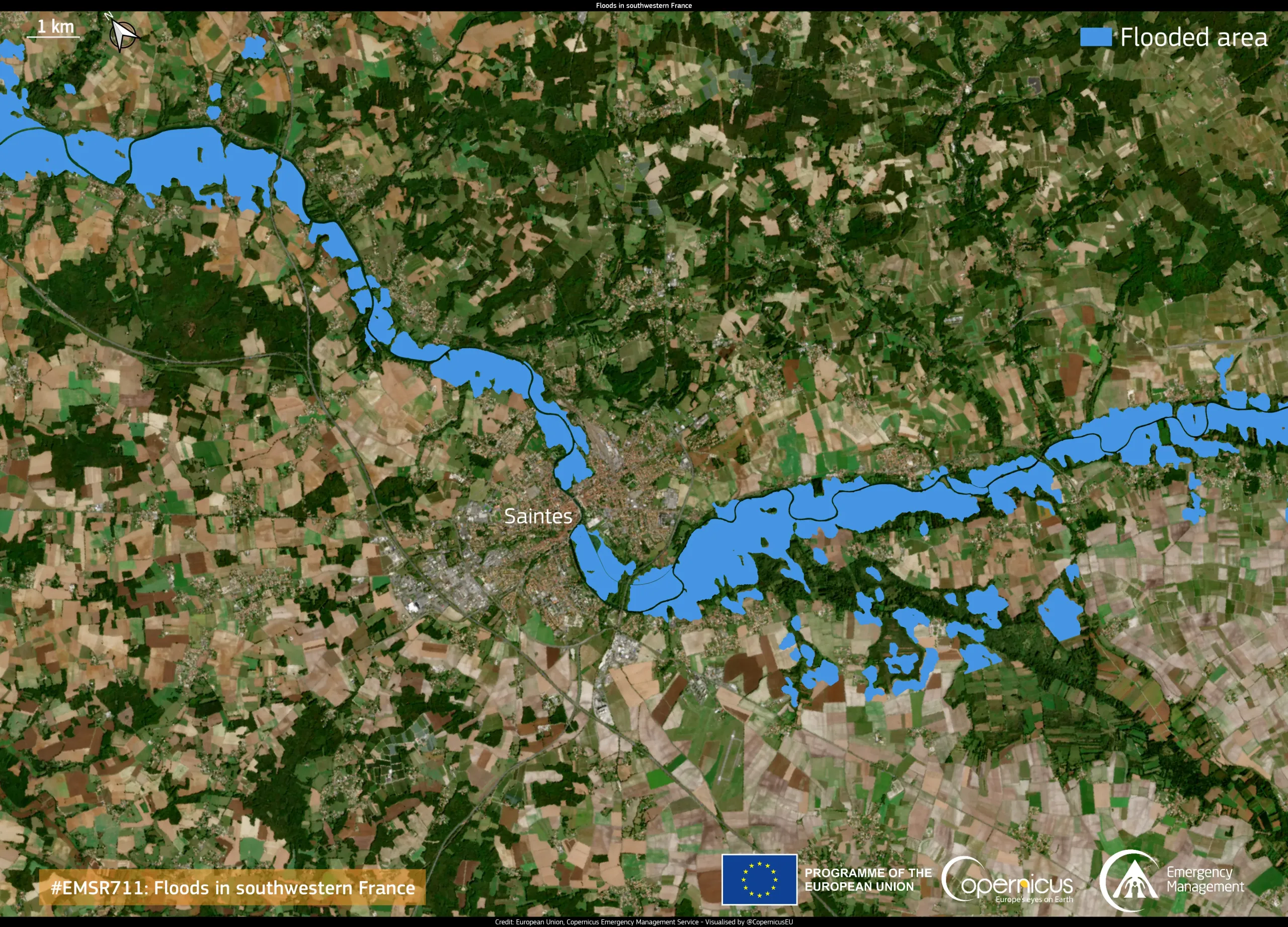 Severe flooding in the Charente-Maritime department of France