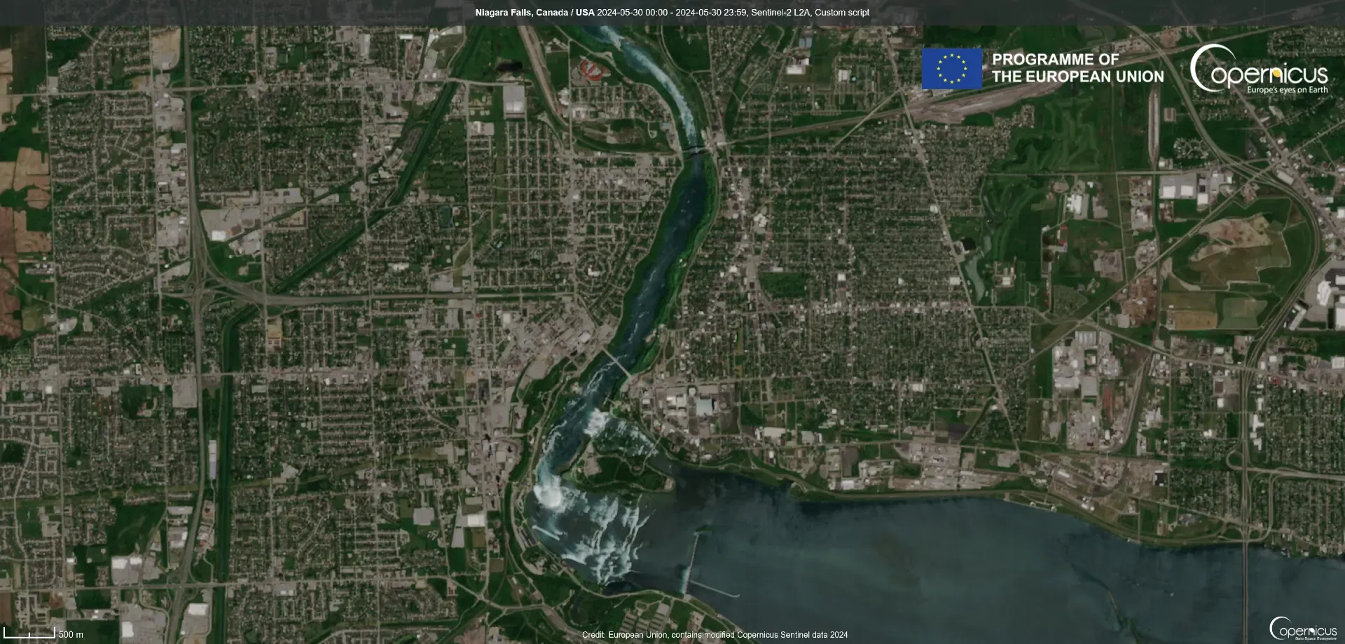 Niagara Falls between Canada and the USA