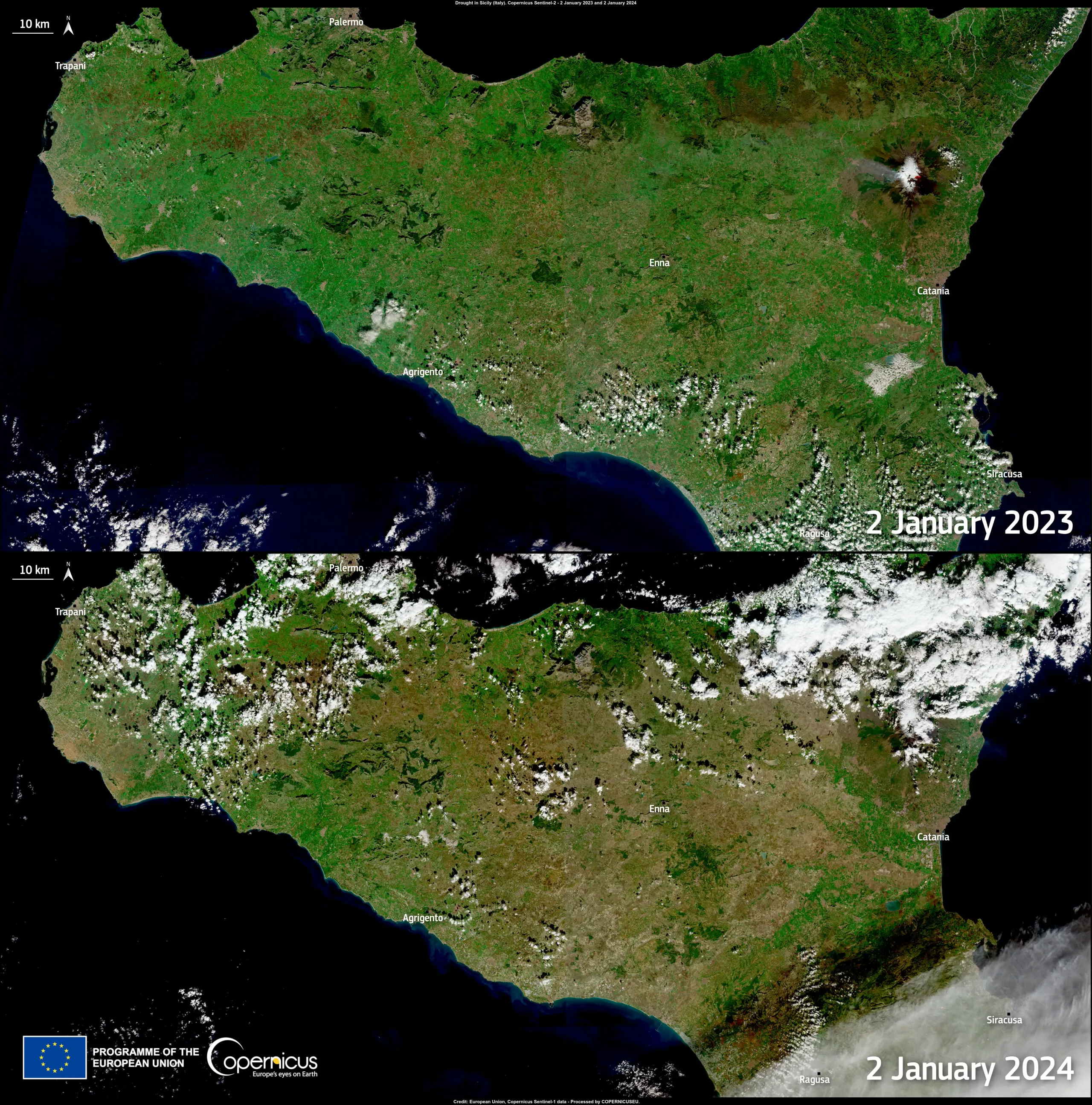 Severe drought persists in Sicilia