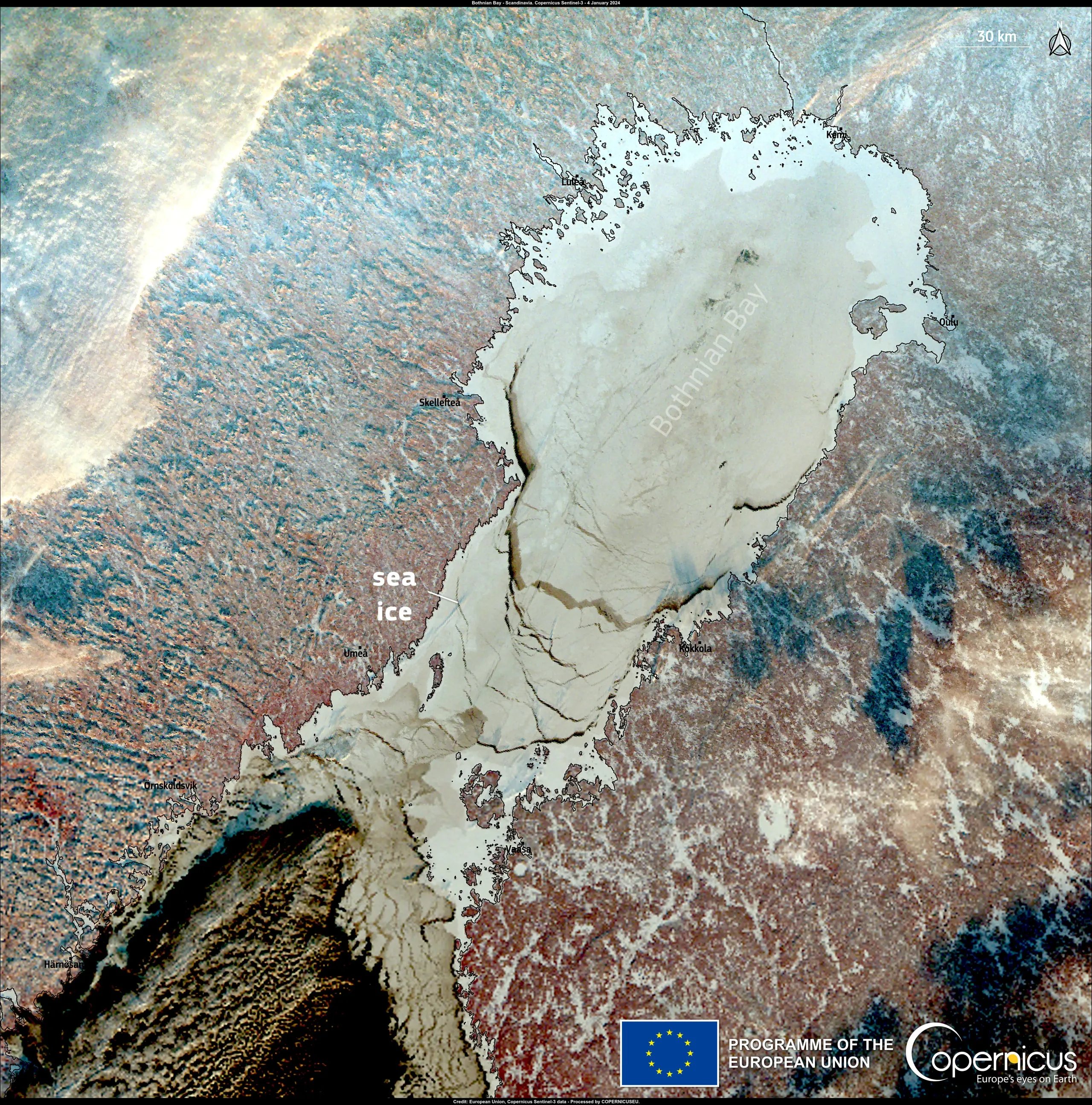 The Bothnian Bay, frozen earlier than usual