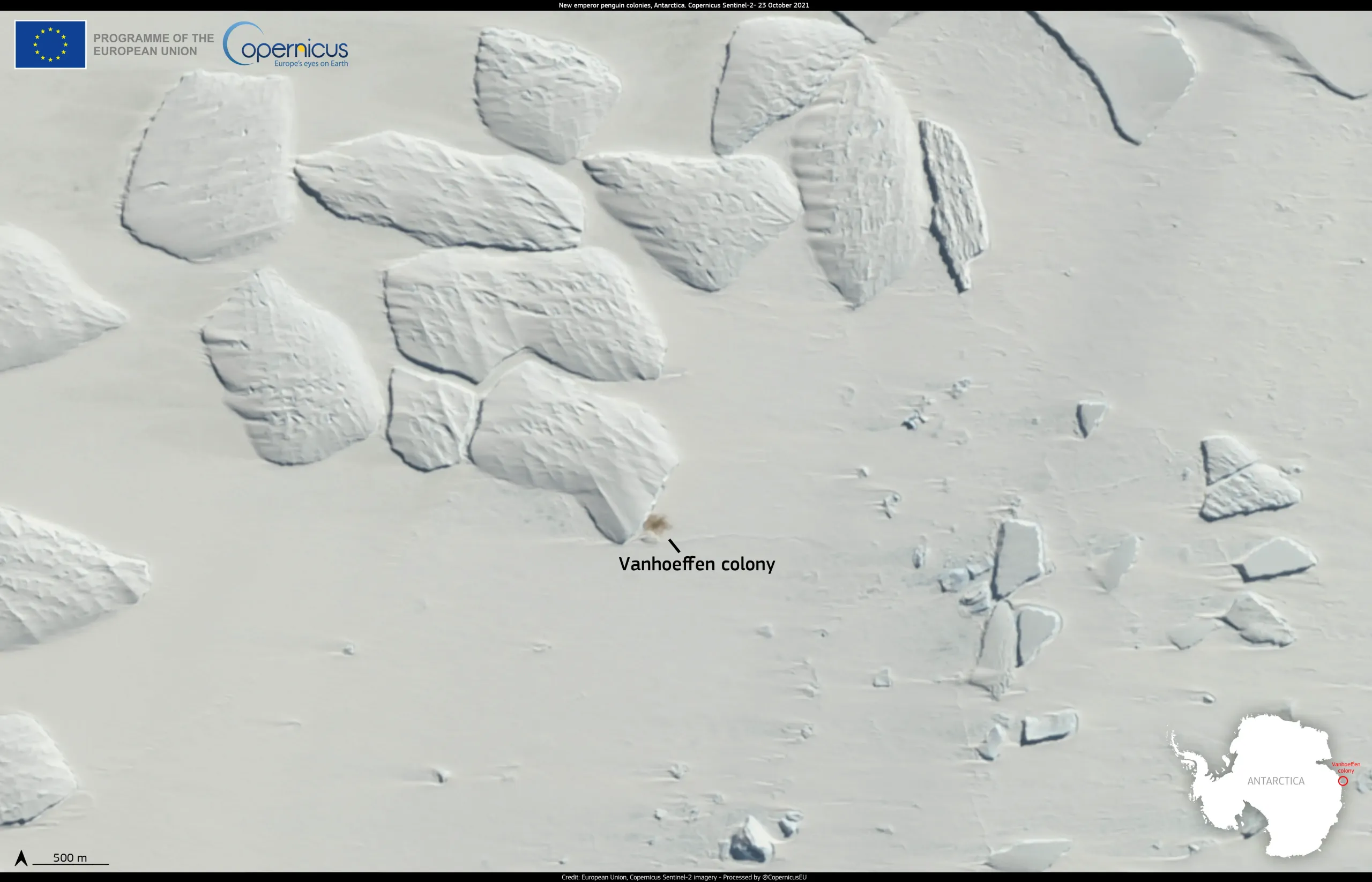Using Copernicus imagery to locate penguin breeding colonies