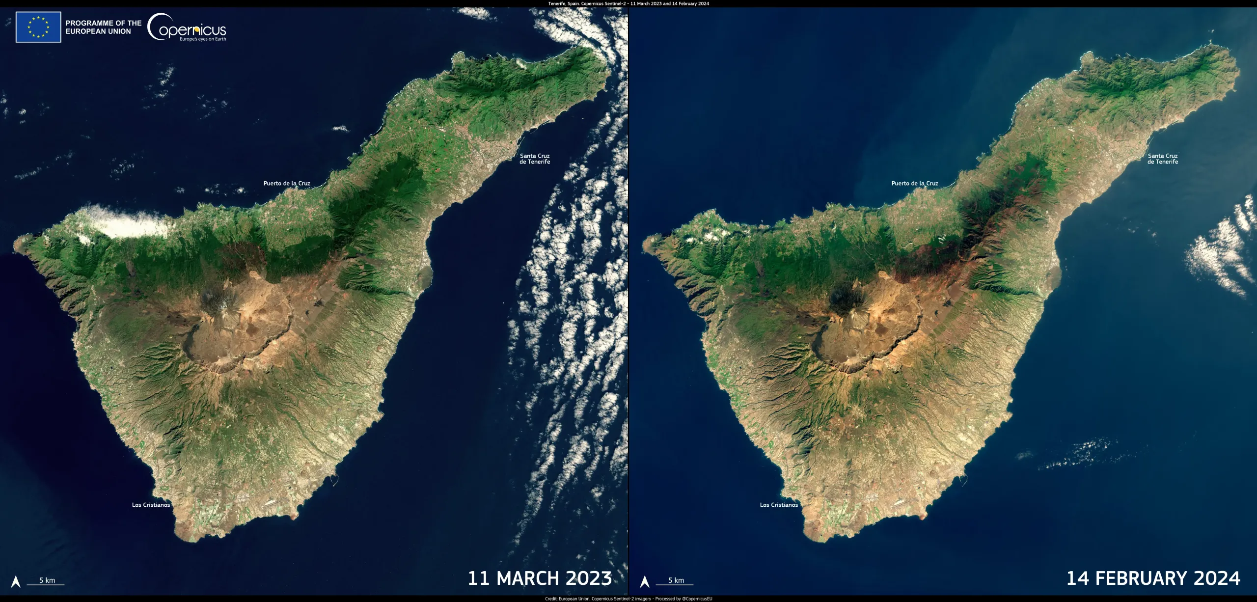 Critical drought in Tenerife, Spain
