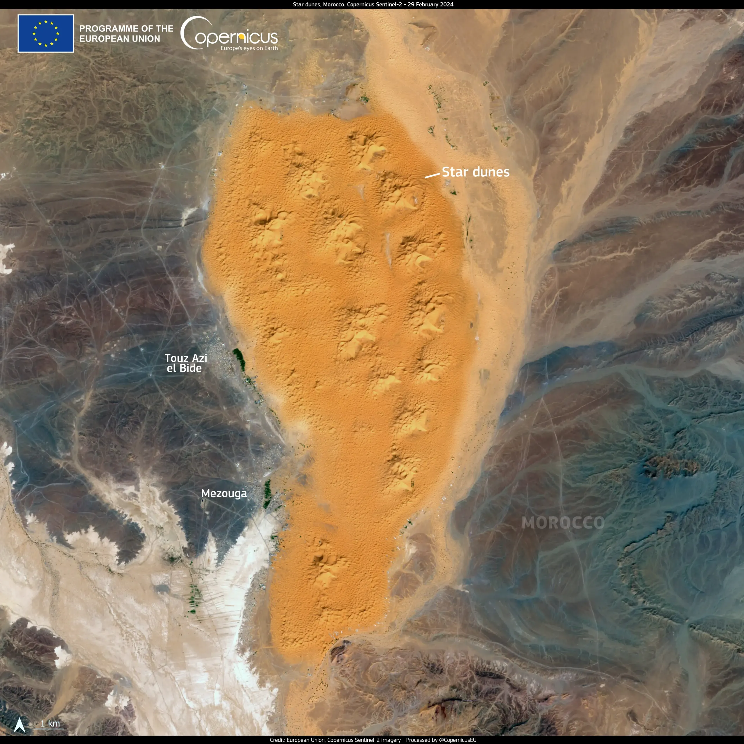 Lala Lallia star dunes in Morocco