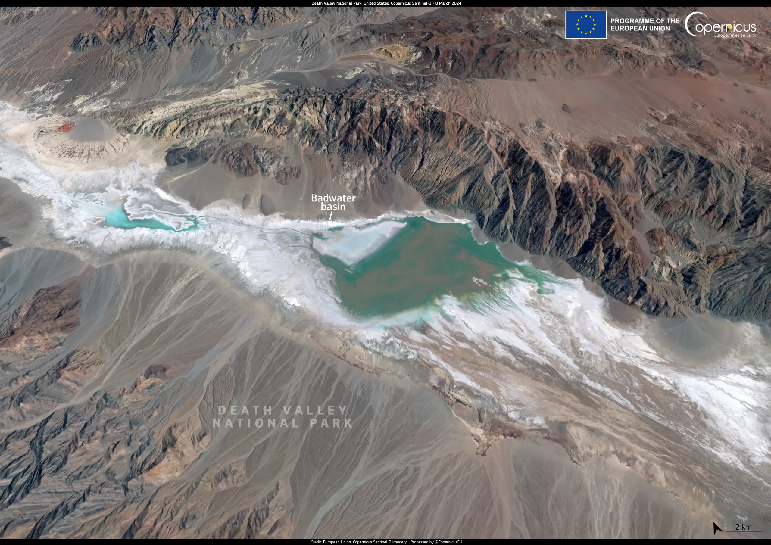 Death Valley flooded after heavy rain