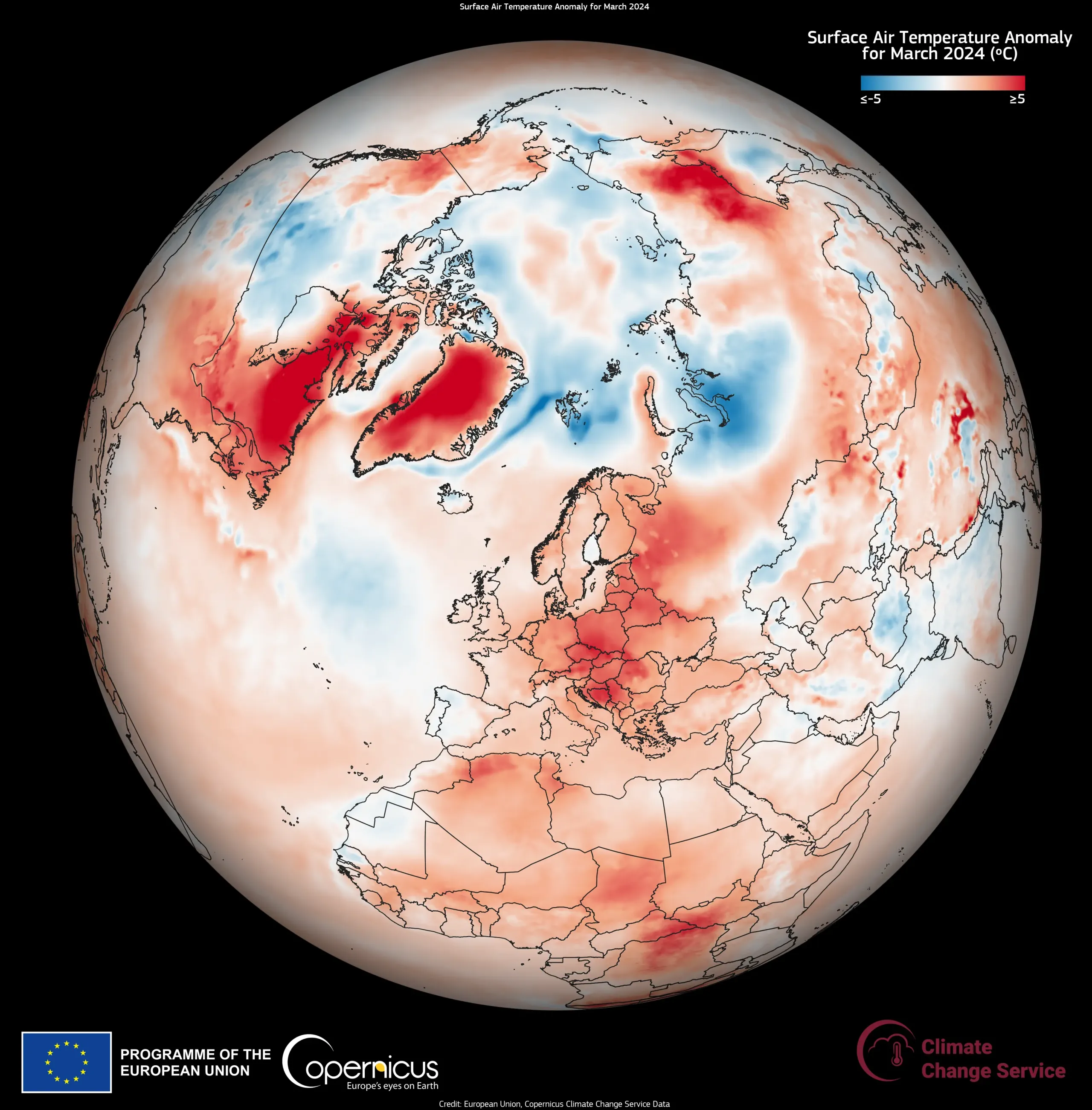 March 2024 was the warmest March on record globally