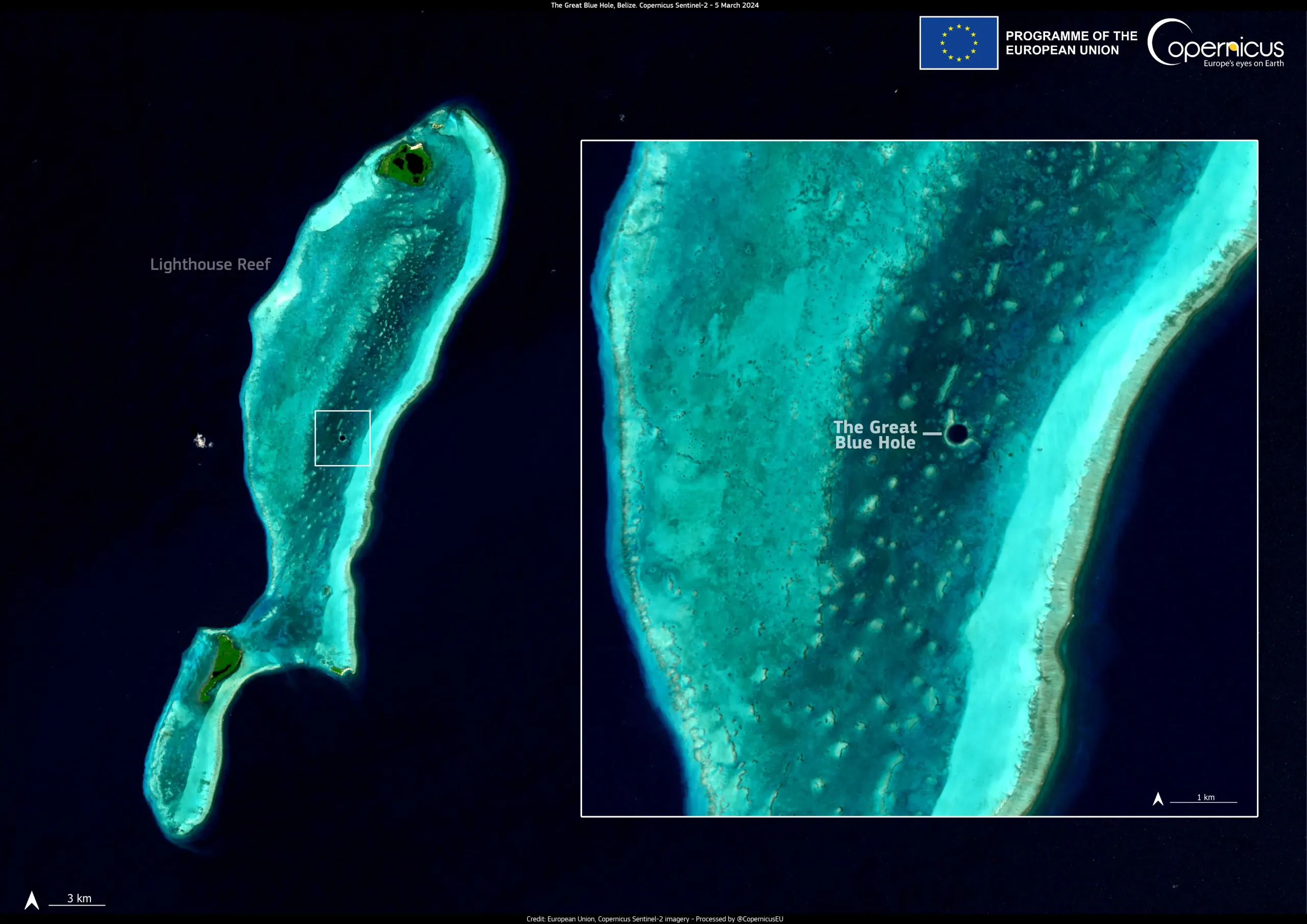 The Great Blue Hole in Belize