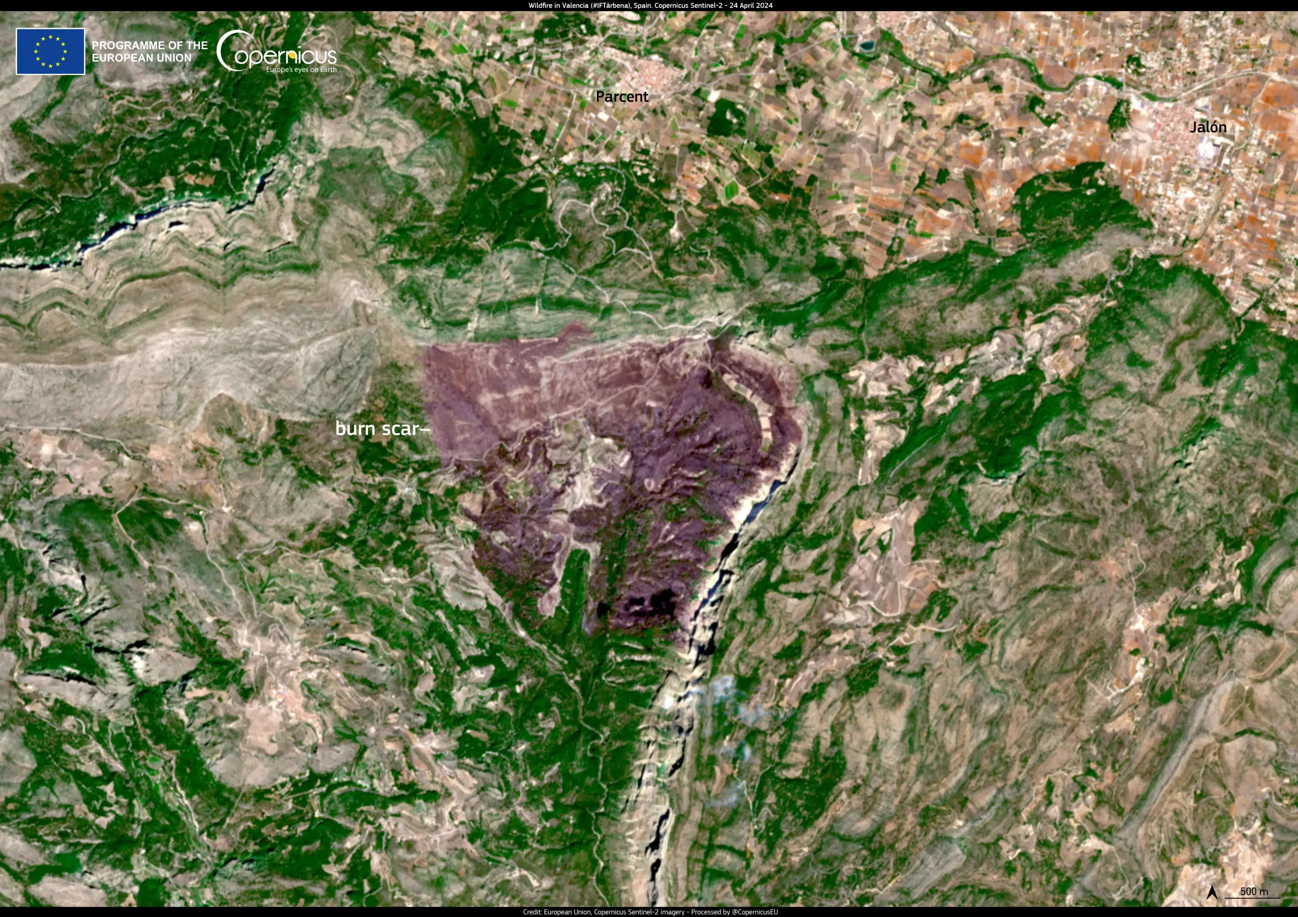 Wildfire in Tàrbena, Spain