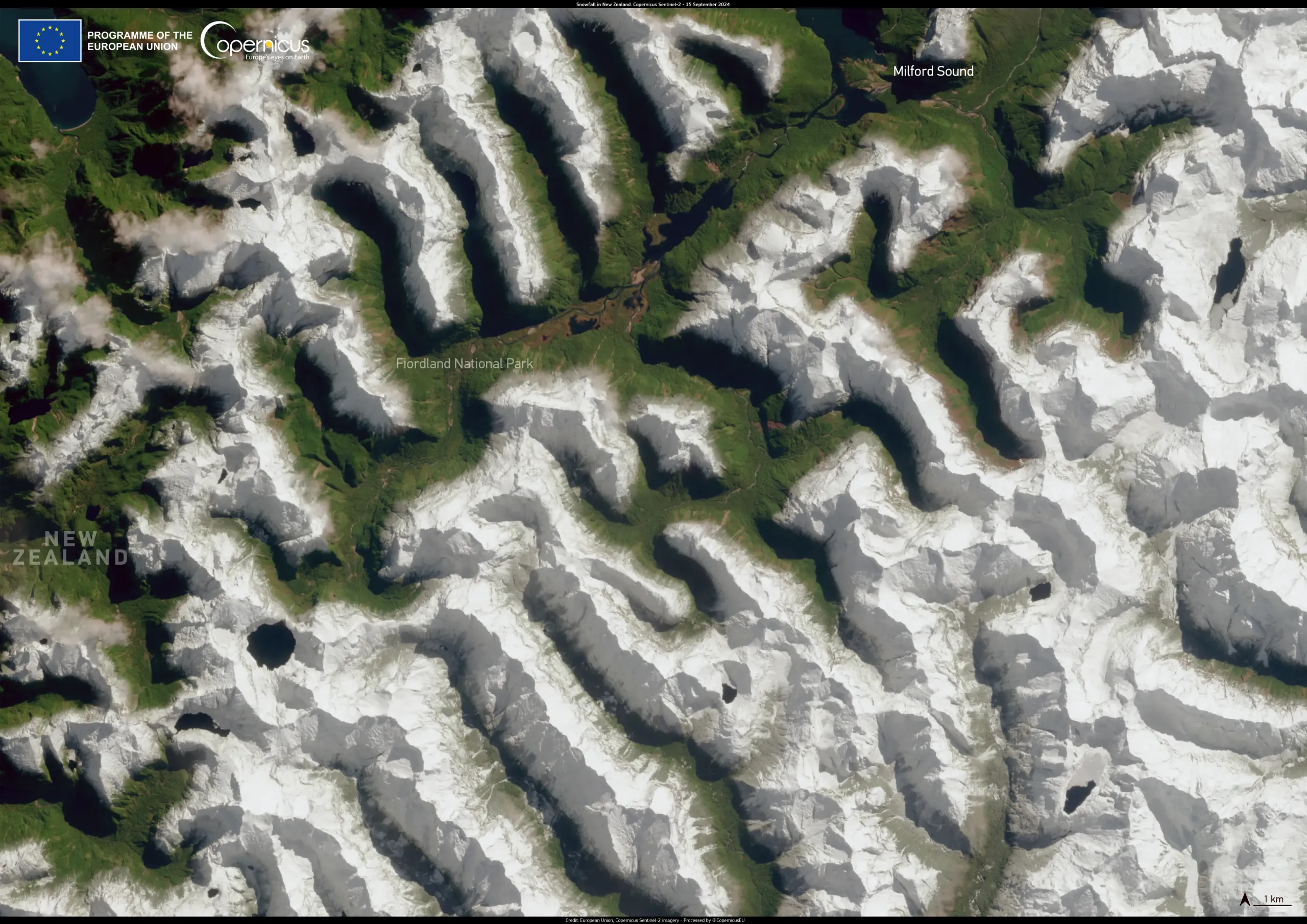 Rain and snowfall in southern New Zealand