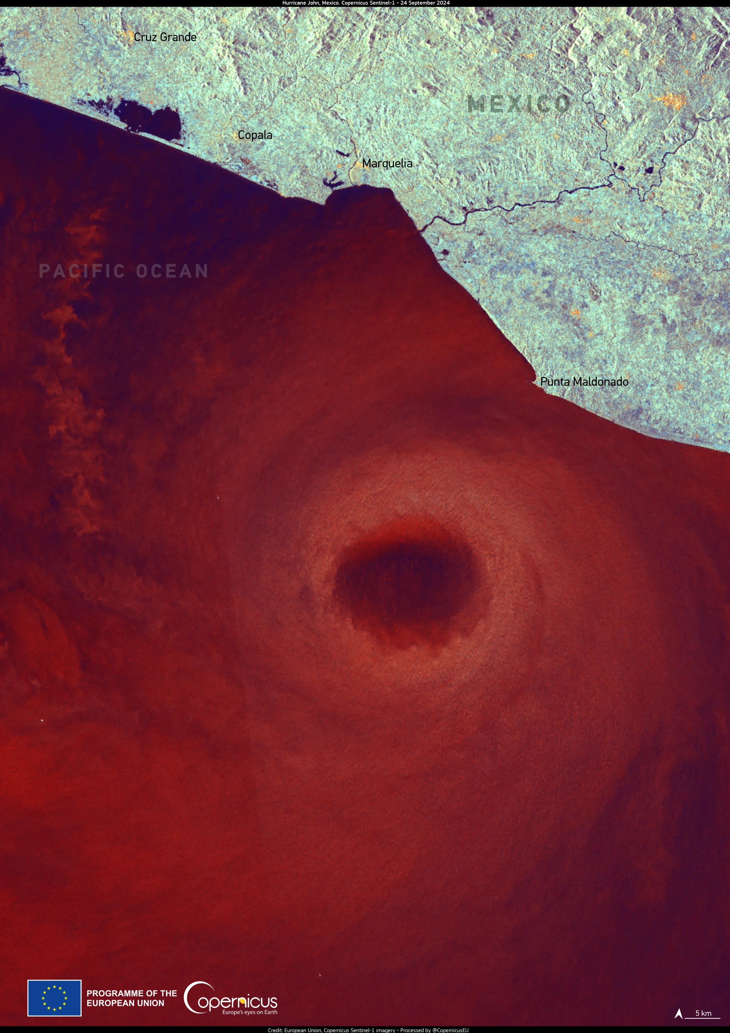 Hurricane John makes landfall in Mexico