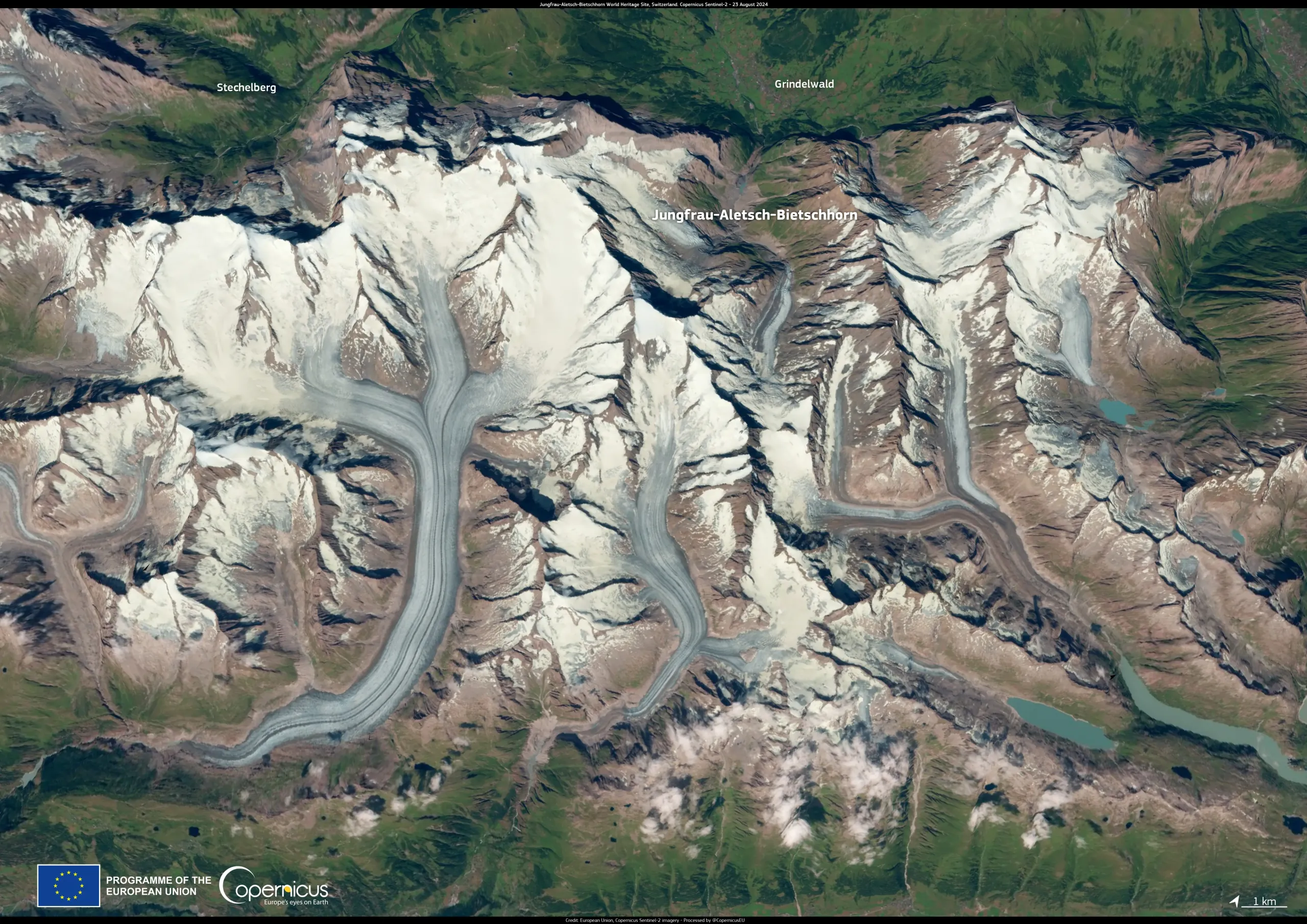 The Jungfrau-Aletsch region of the Swiss Alps