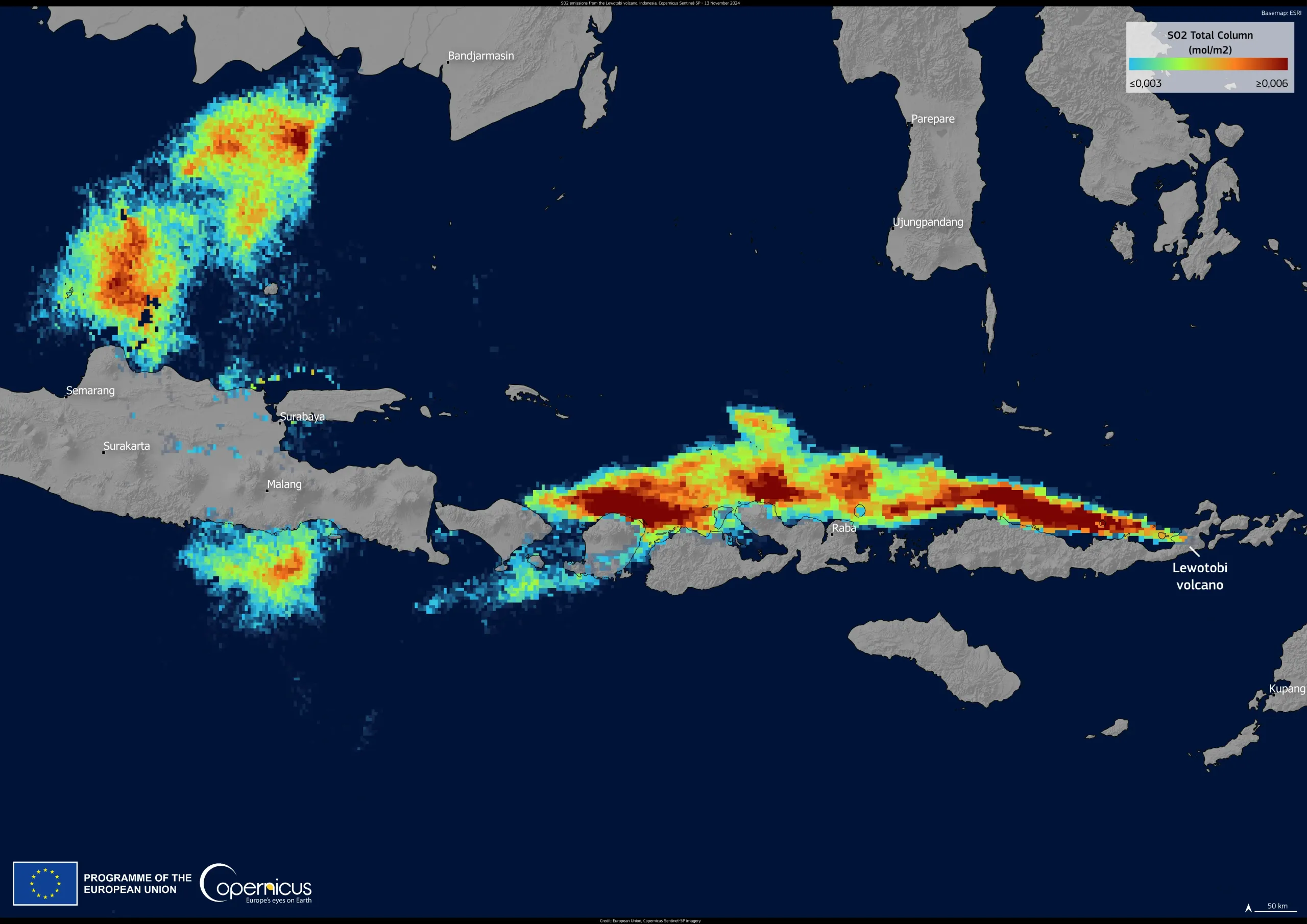 Eruption of the Mount Lewotobi Laki-Laki volcano, Indonesia