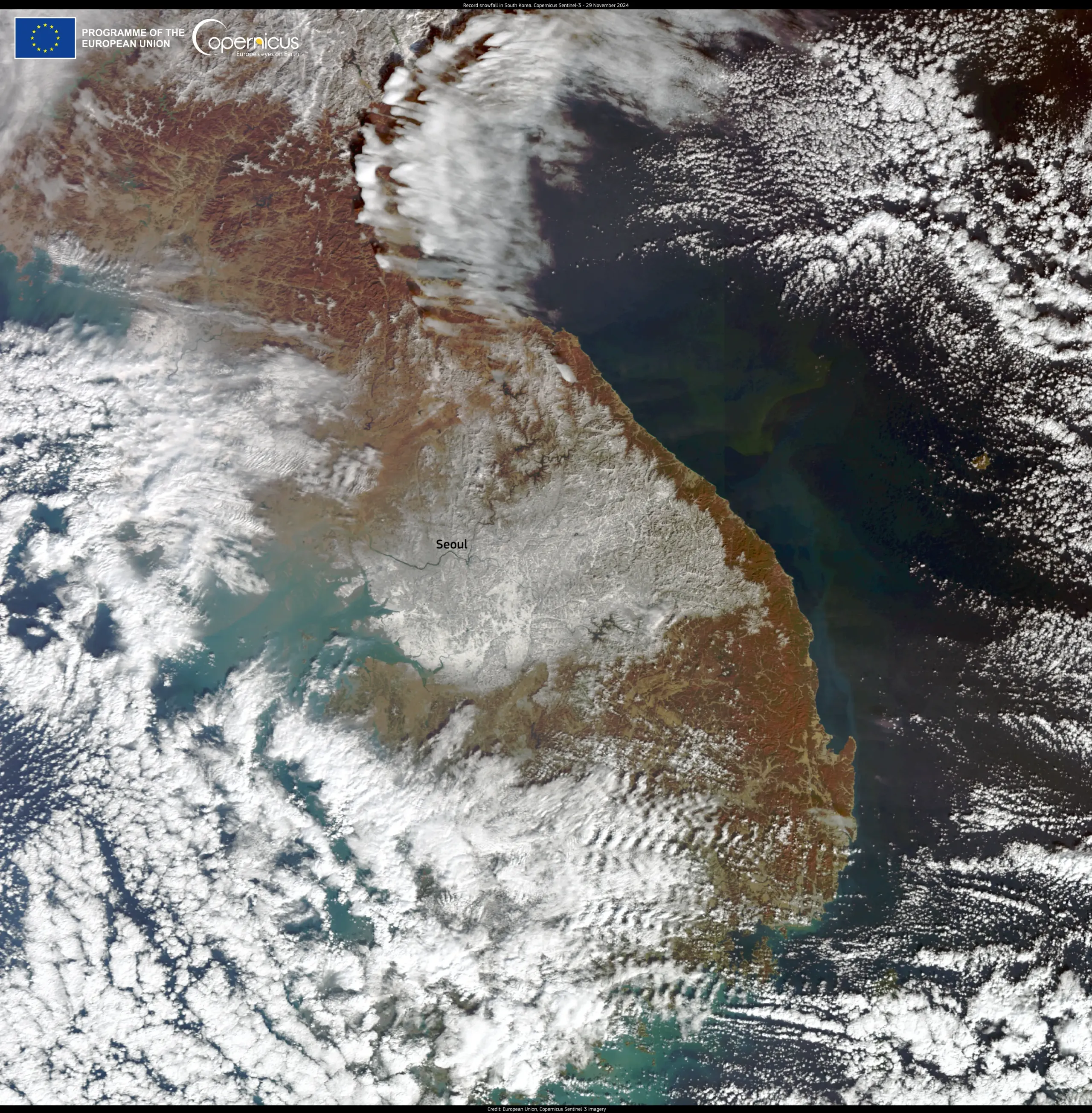 Record snowfall in South Korea