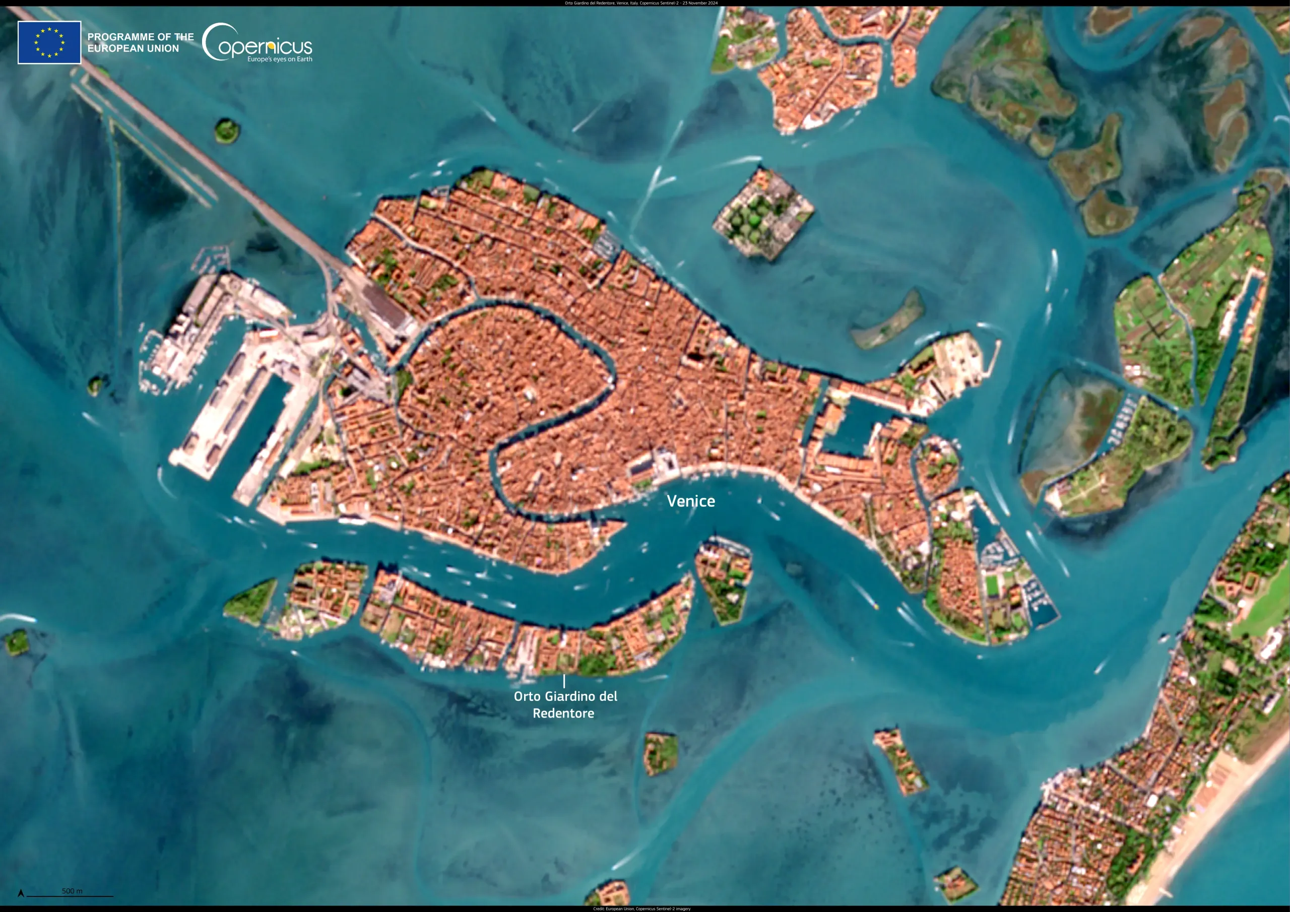 Post-flood restoration operations in Venice, Italy