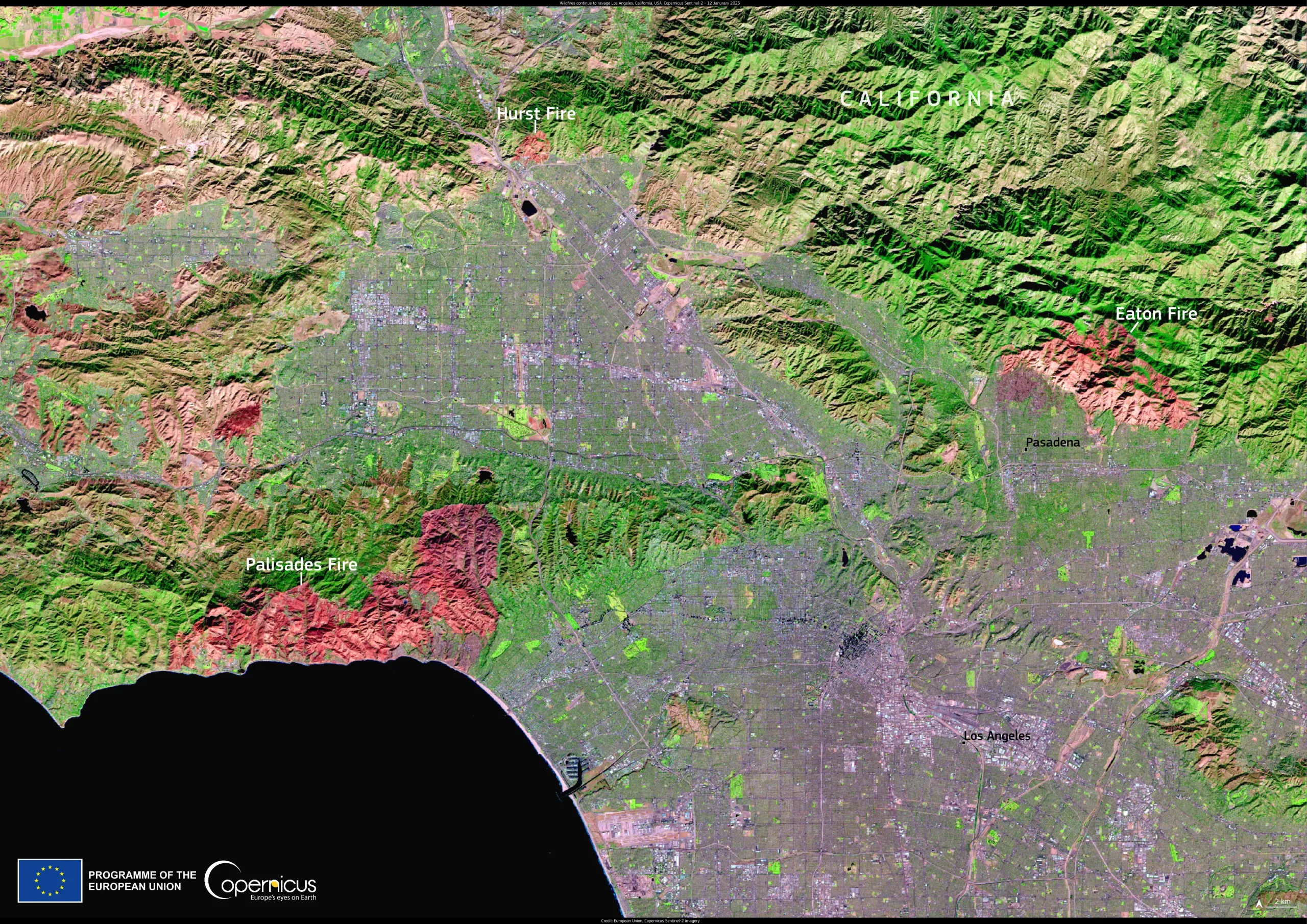 Wildfires continue to ravage Los Angeles, California, USA