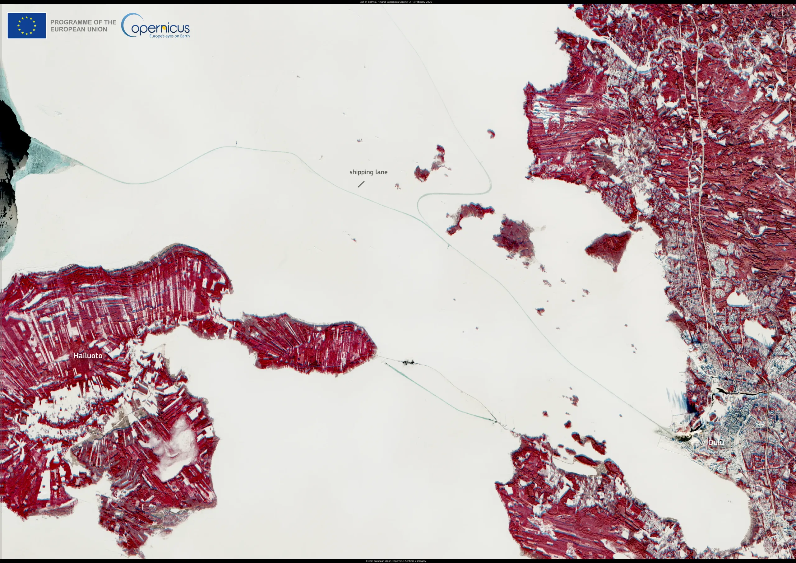 Shipping lanes in the Gulf of Bothnia