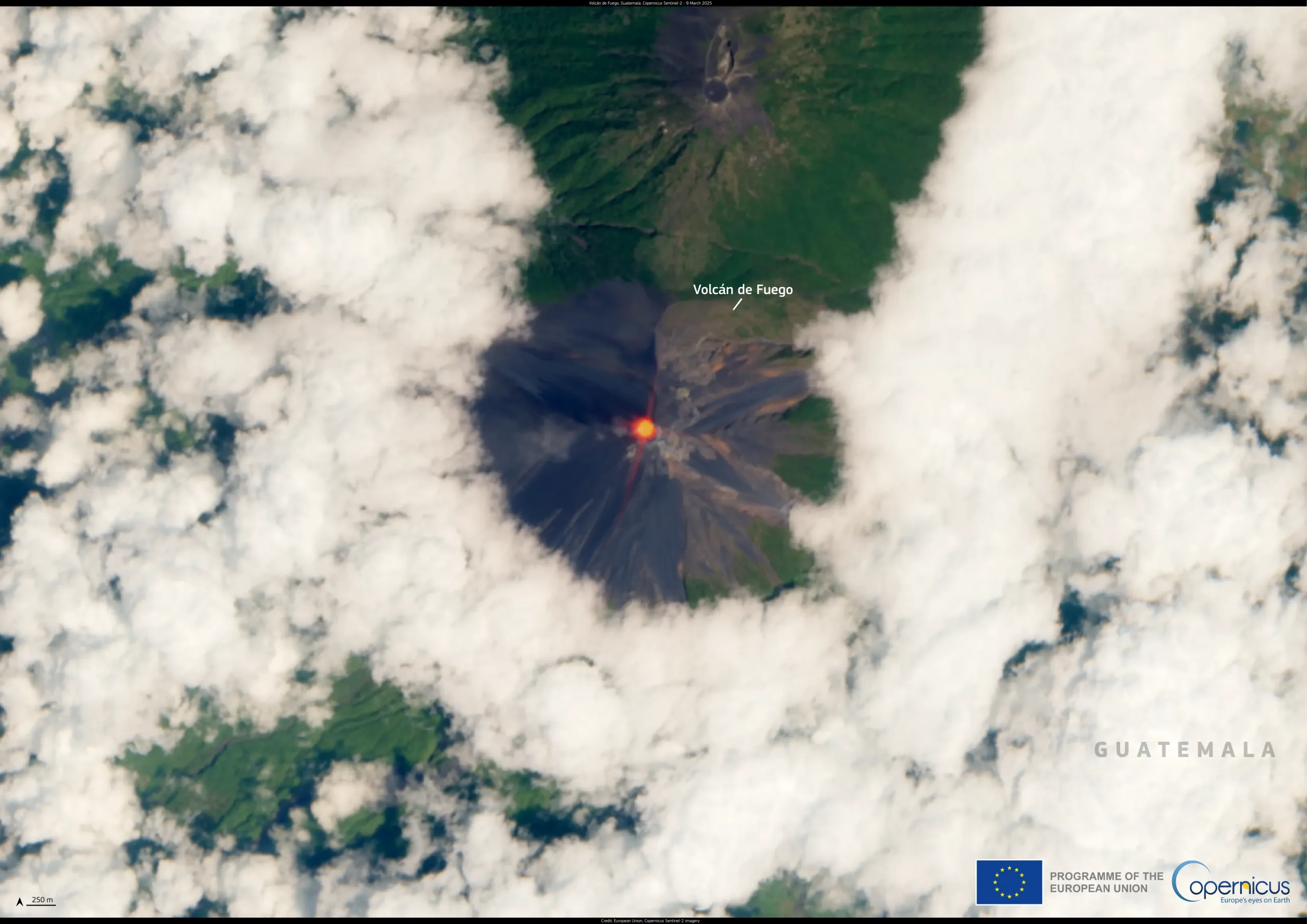 Eruption of the Fuego Volcano, Guatemala