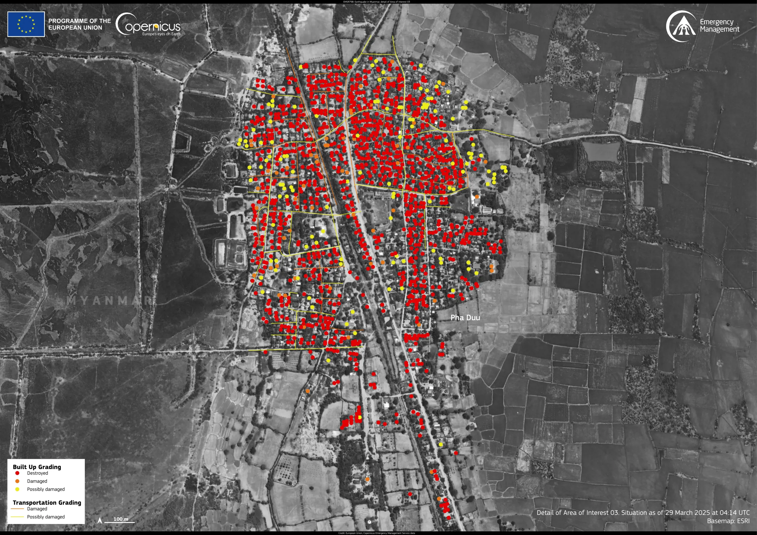 Catastrophic earthquake in Myanmar