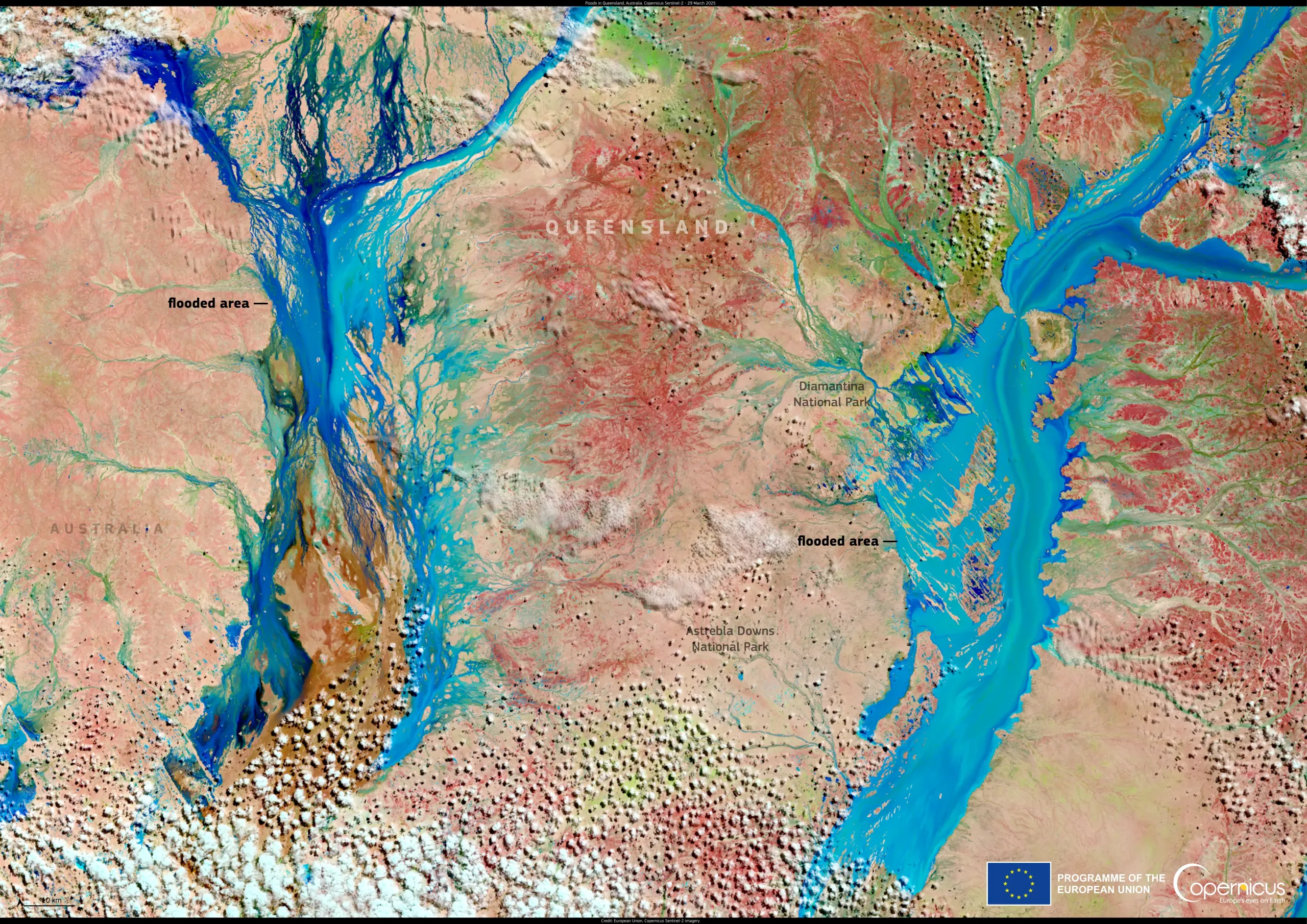 Devastating flooding in Queensland, Australia