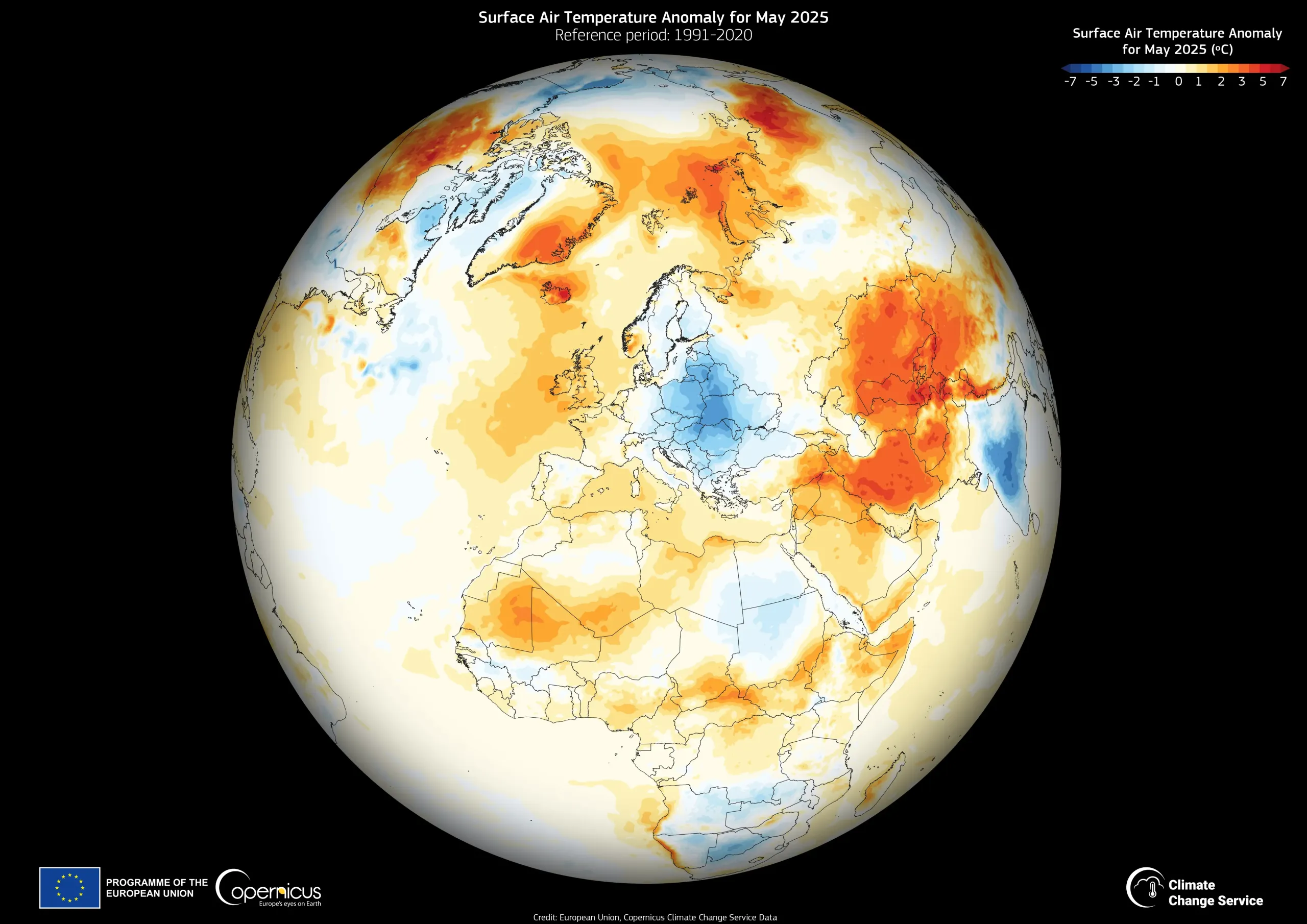 May was the second warmest May on record globally