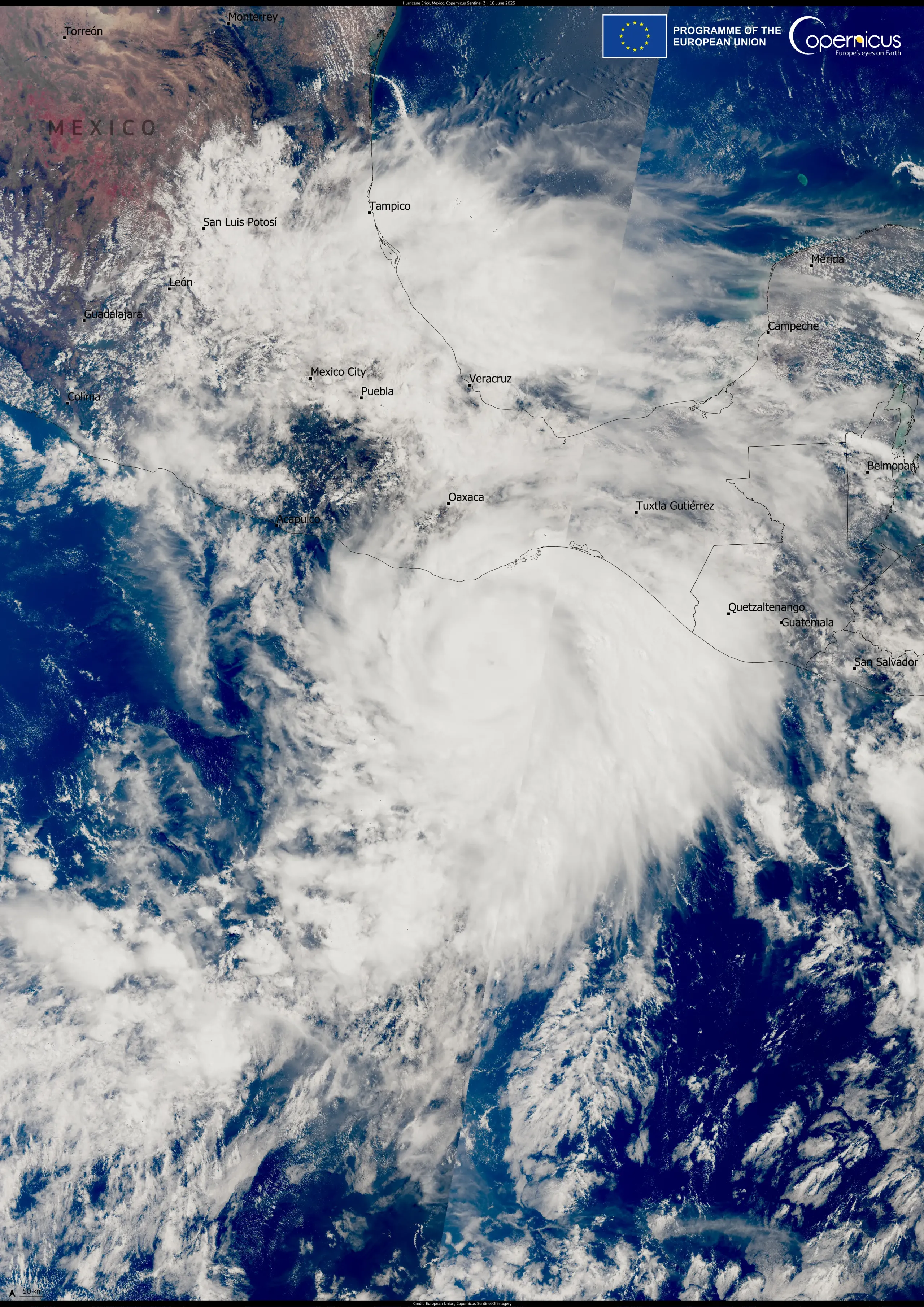 Hurricane Erick made landfall in Mexico