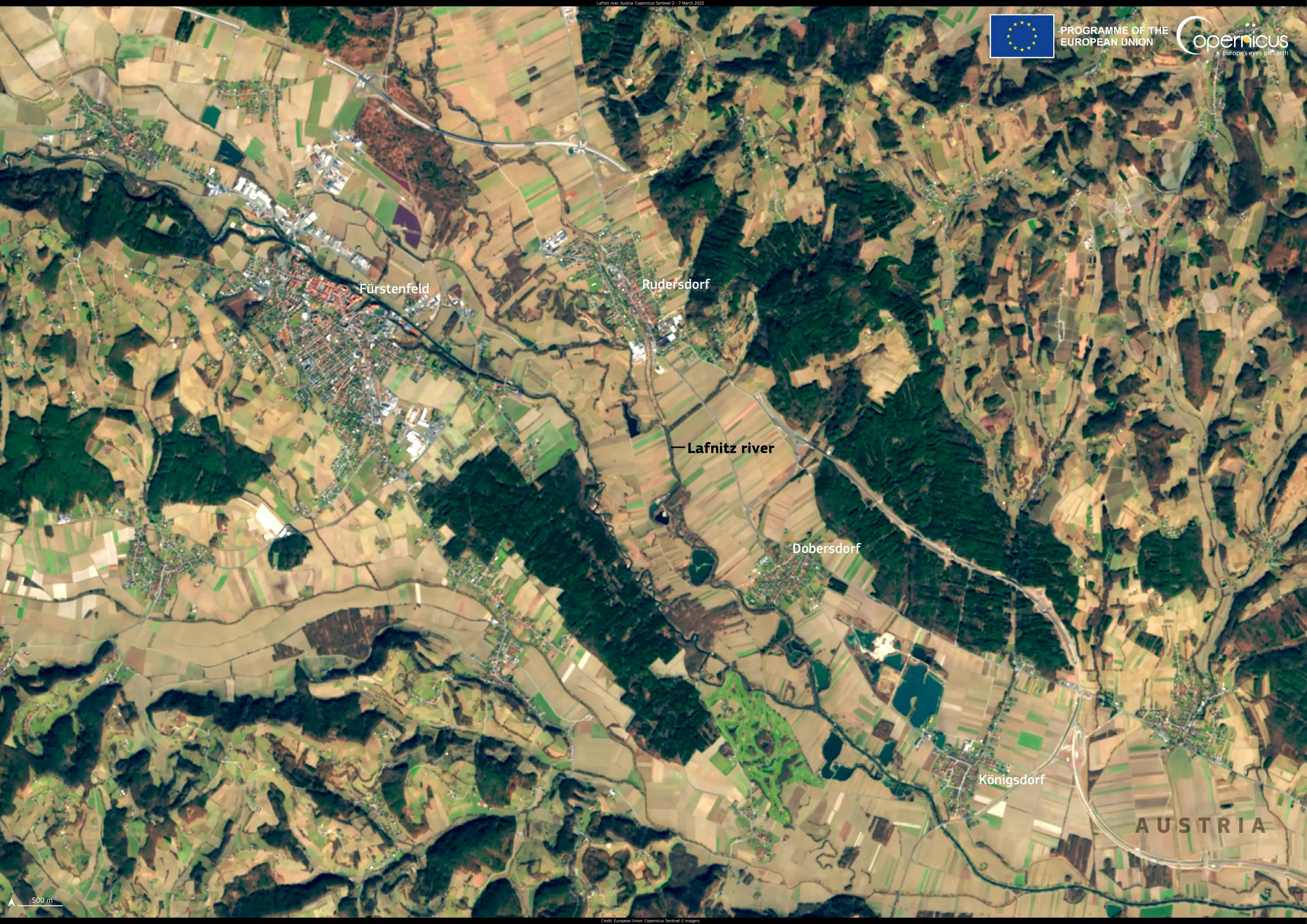 The dynamic Lafnitz River, Austria