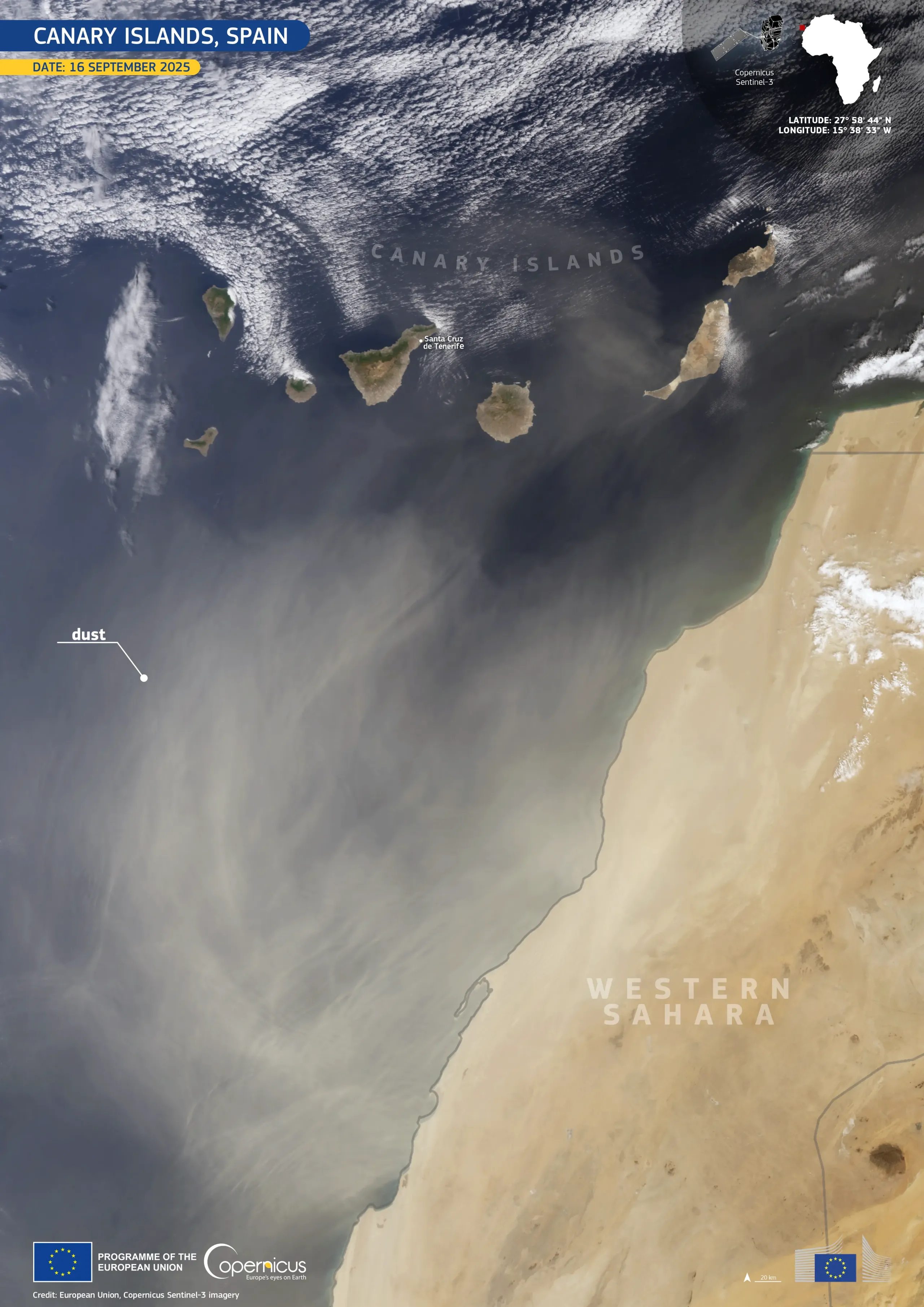 New Calima event in the Canary Islands, Spain