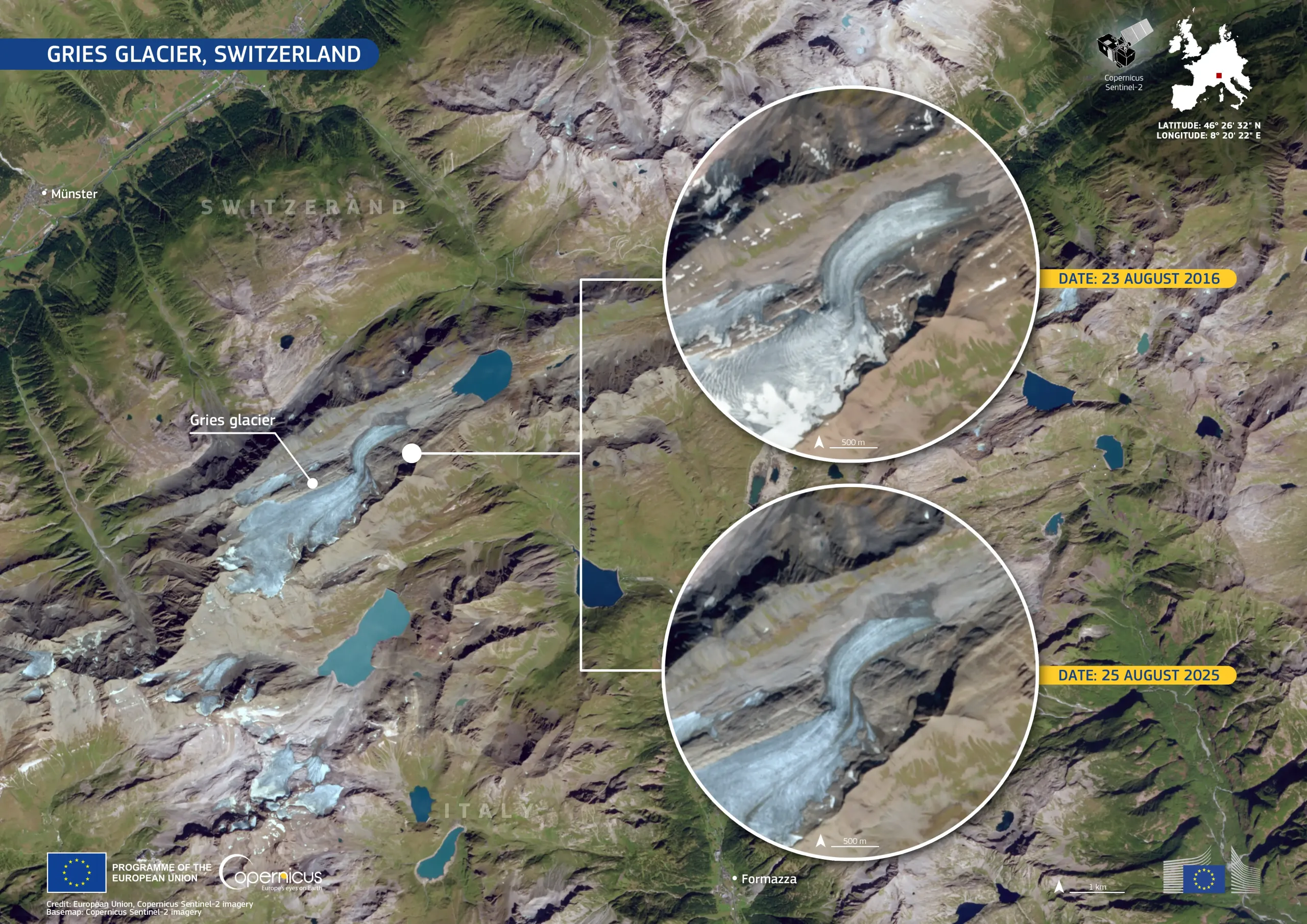 Gries Glacier in Switzerland