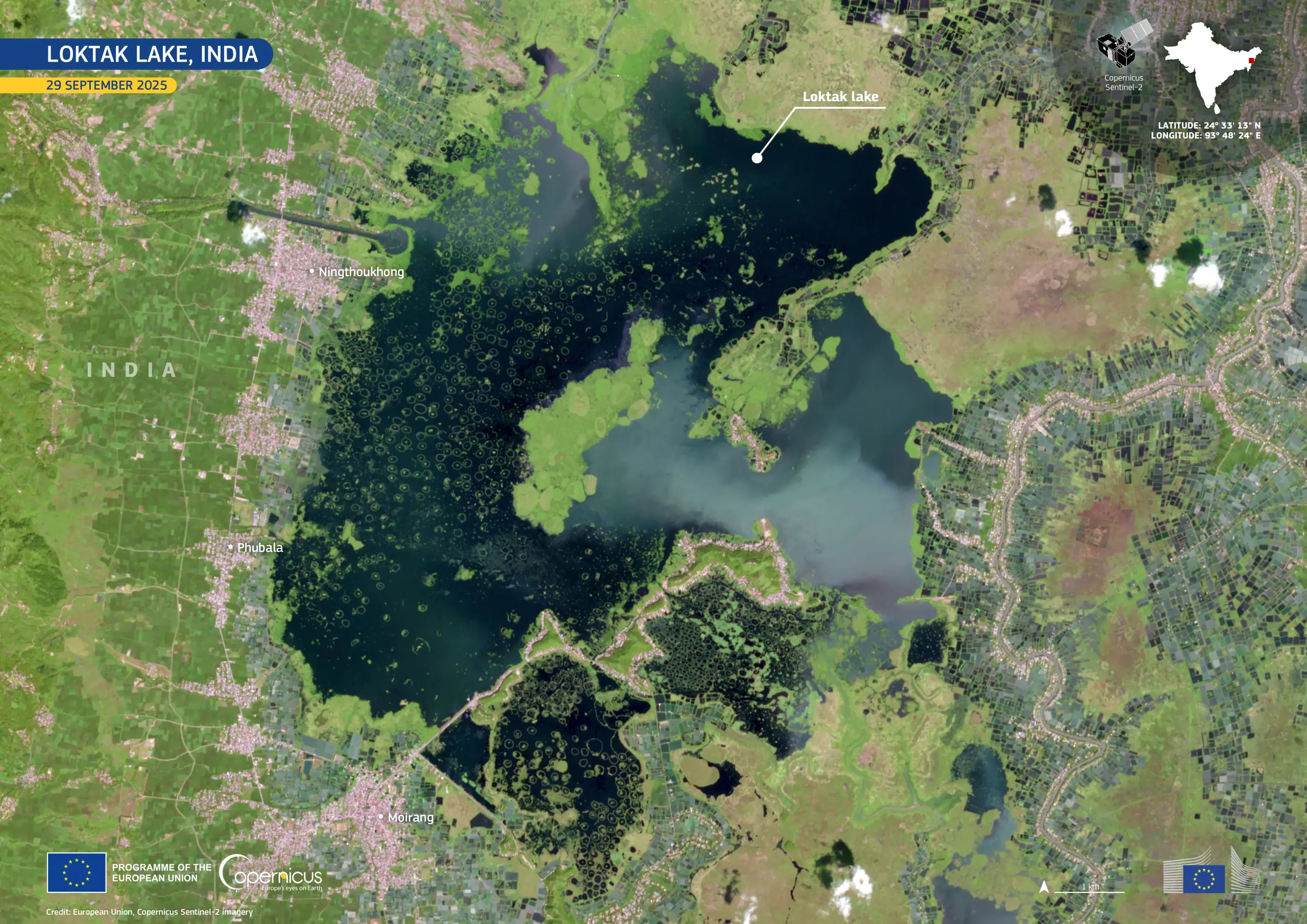 The unique floating islands of Loktak Lake, India
