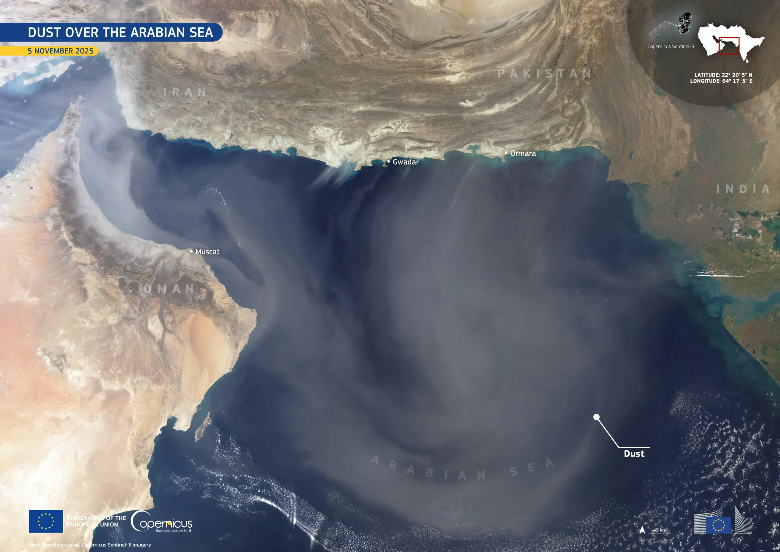 Dust over the Arabian Sea