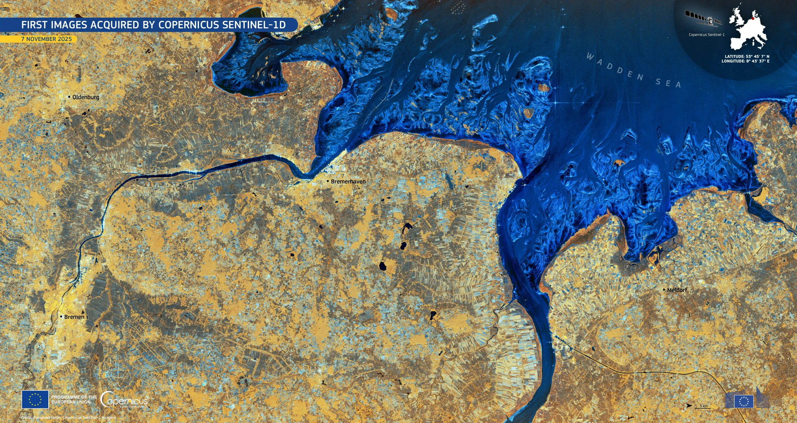 First images acquired by Sentinel-1D
