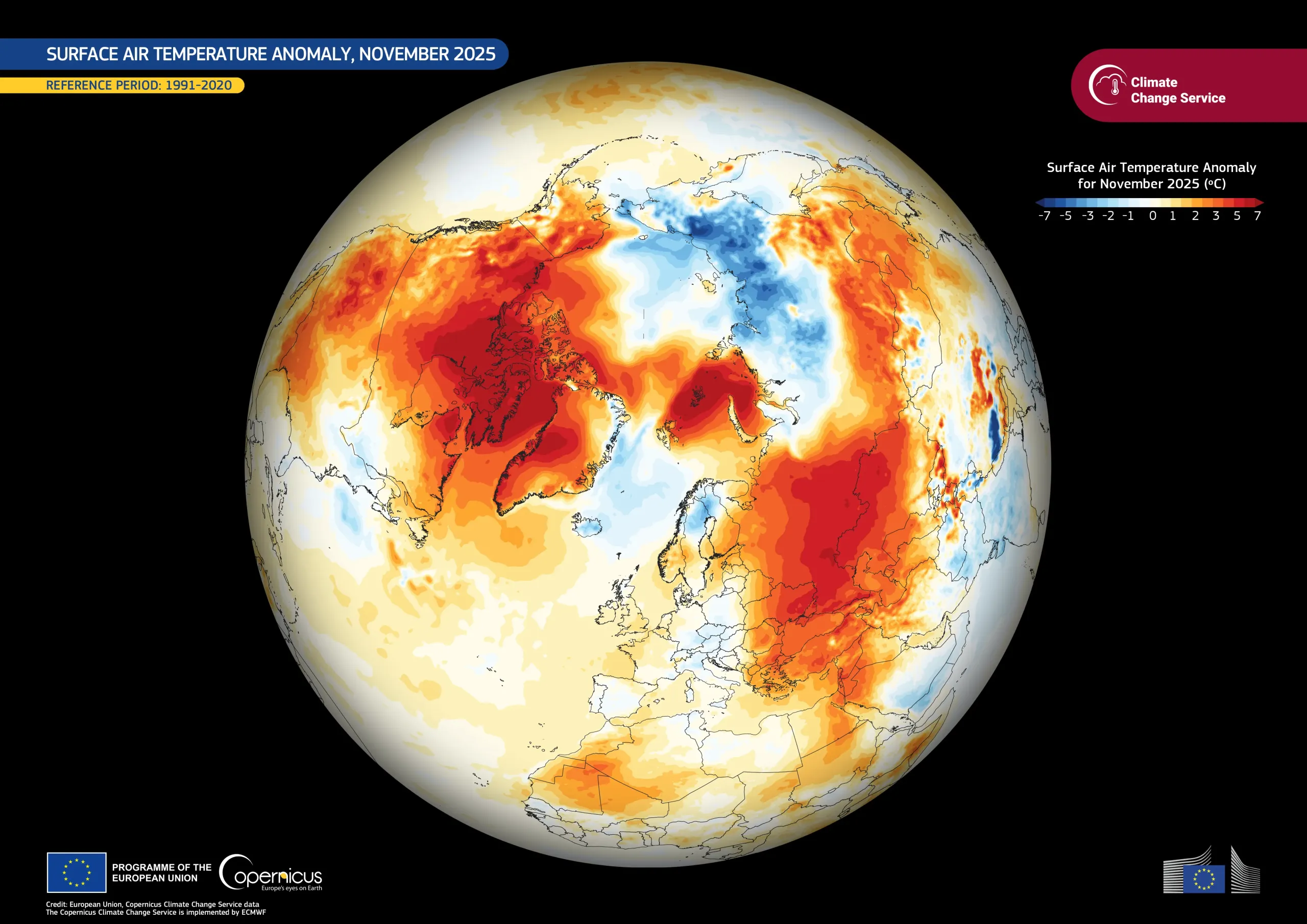 November 2025, the third warmest November on record