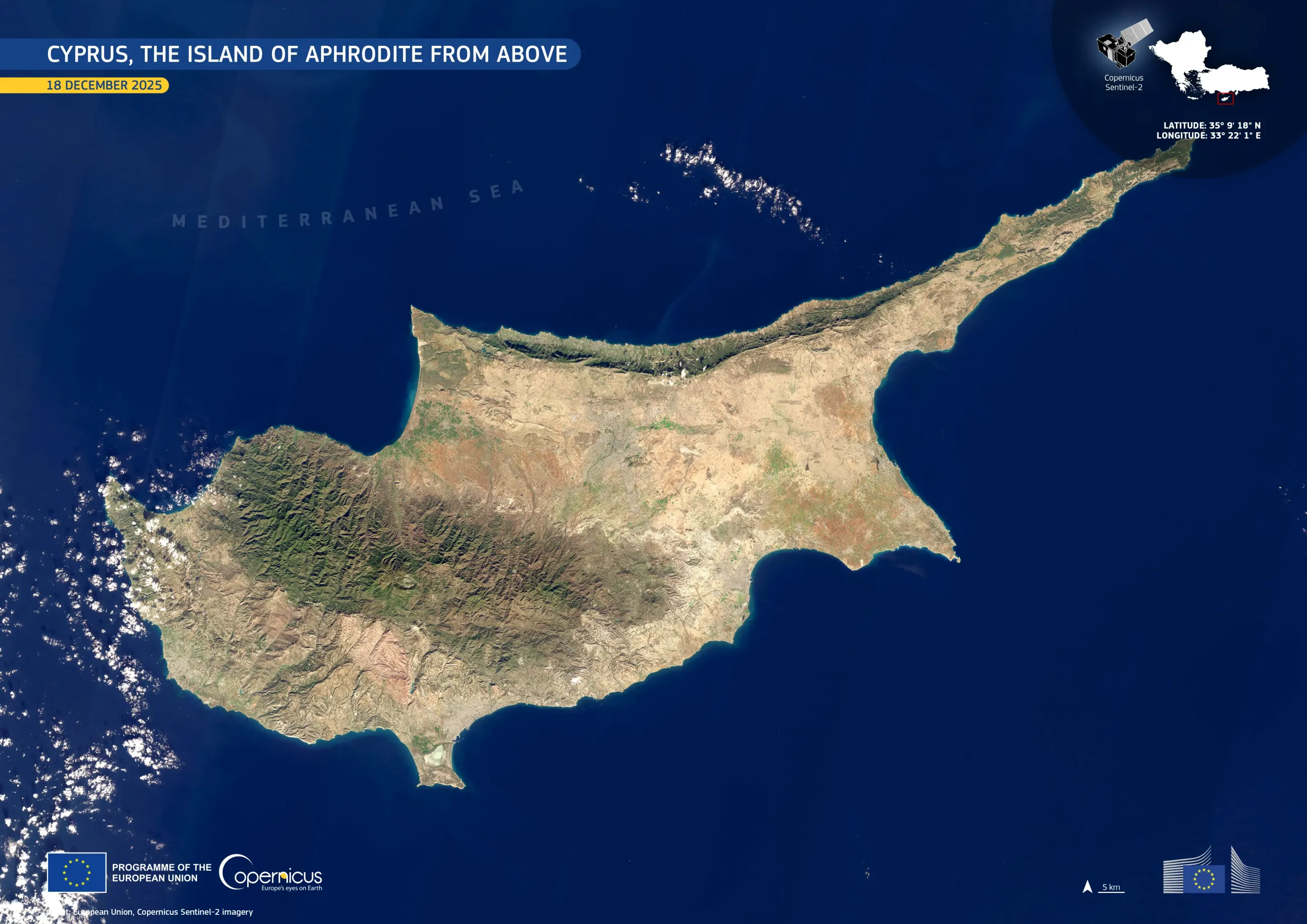 Cyprus, the Island of Aphrodite from above