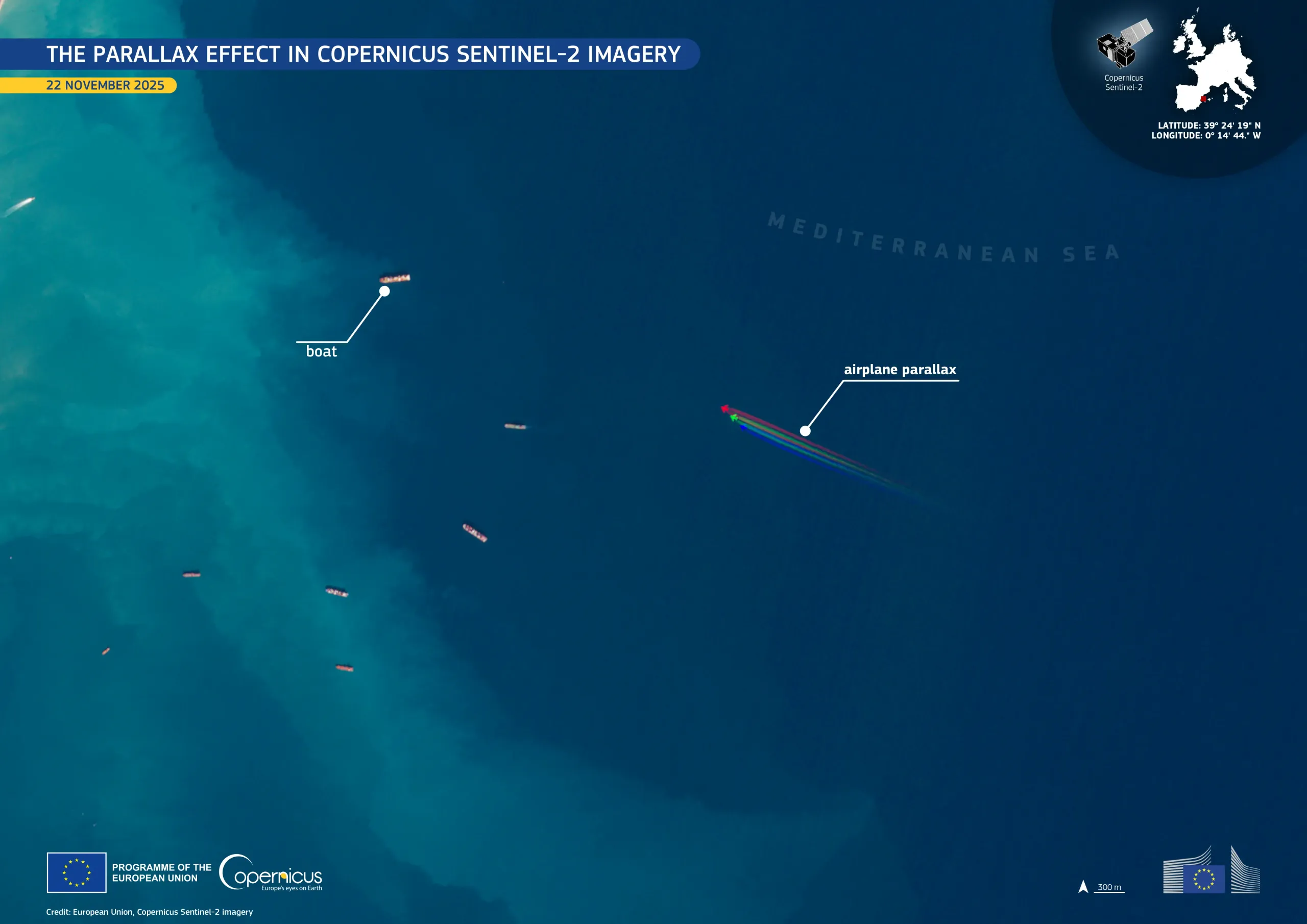 The parallax effect in Copernicus Sentinel-2 imagery
