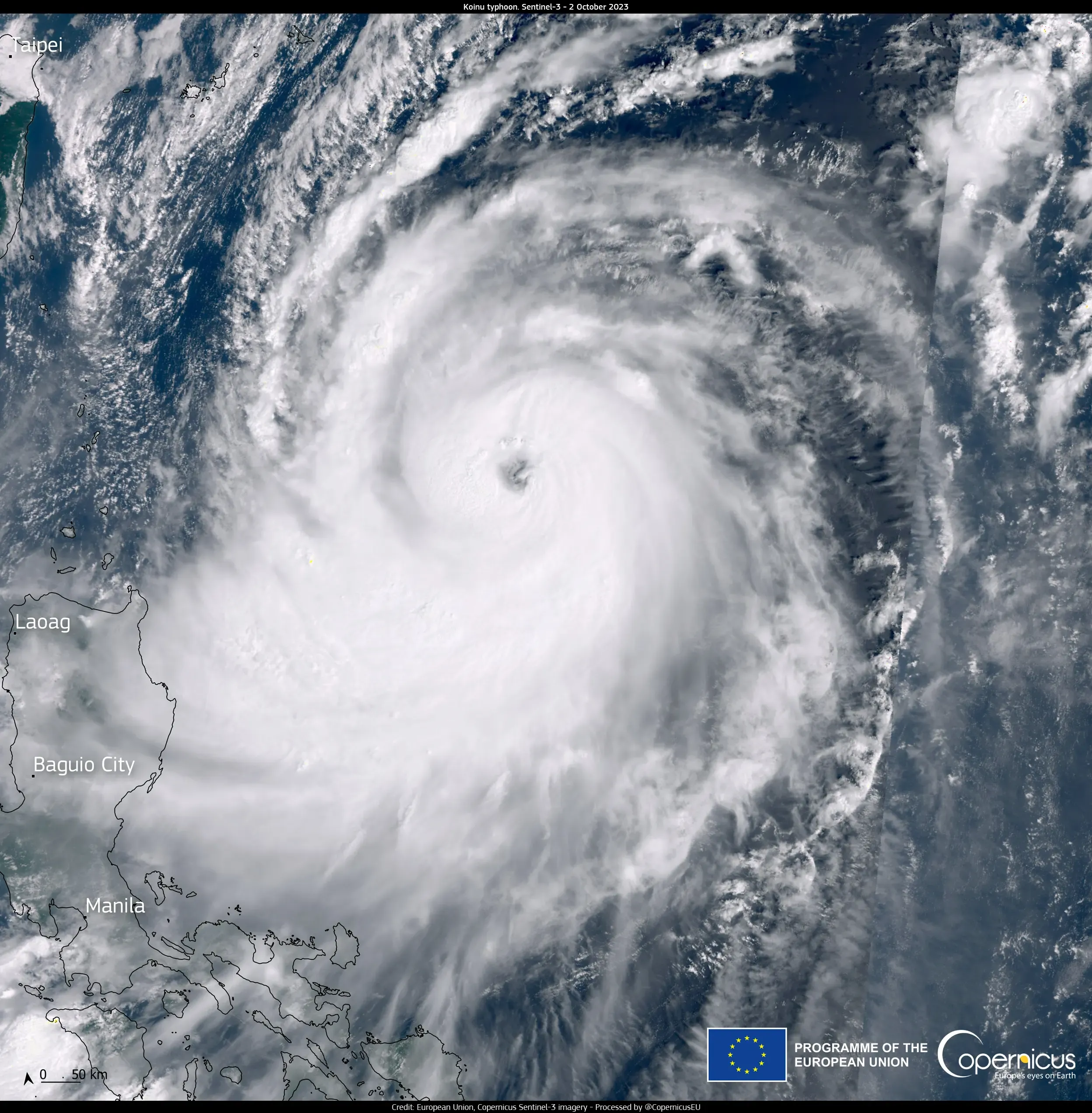 Typhoon Koinu zeroes in on Taiwan