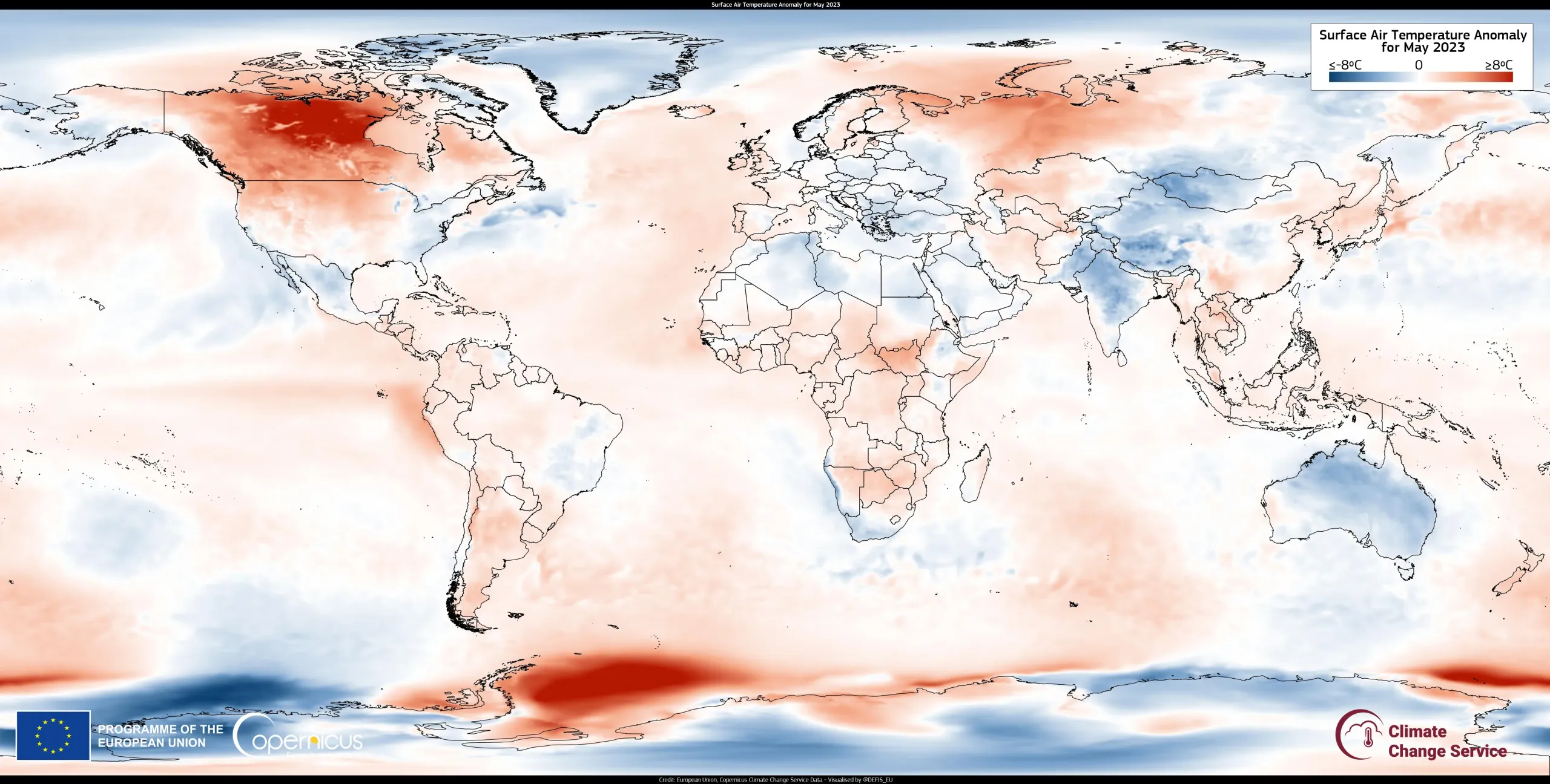 May 2023 was the second warmest globally