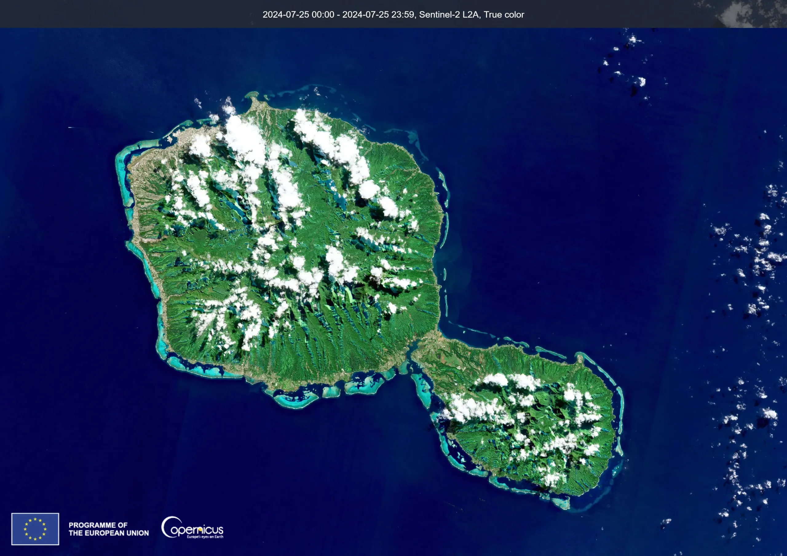 Tahiti seen from above!