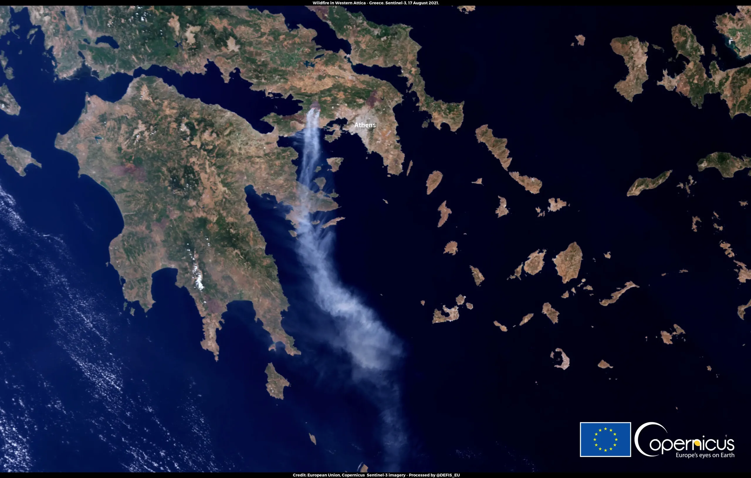 Wildfire in Western Attica - Greece
