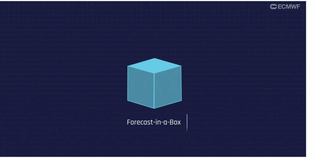 A GIF of the 'Forecast in a box' platform illustrating how its output can be used to help decision-makers.