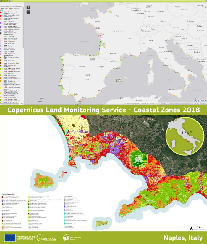 Coastal Zones Change 2012-2018, CLMS